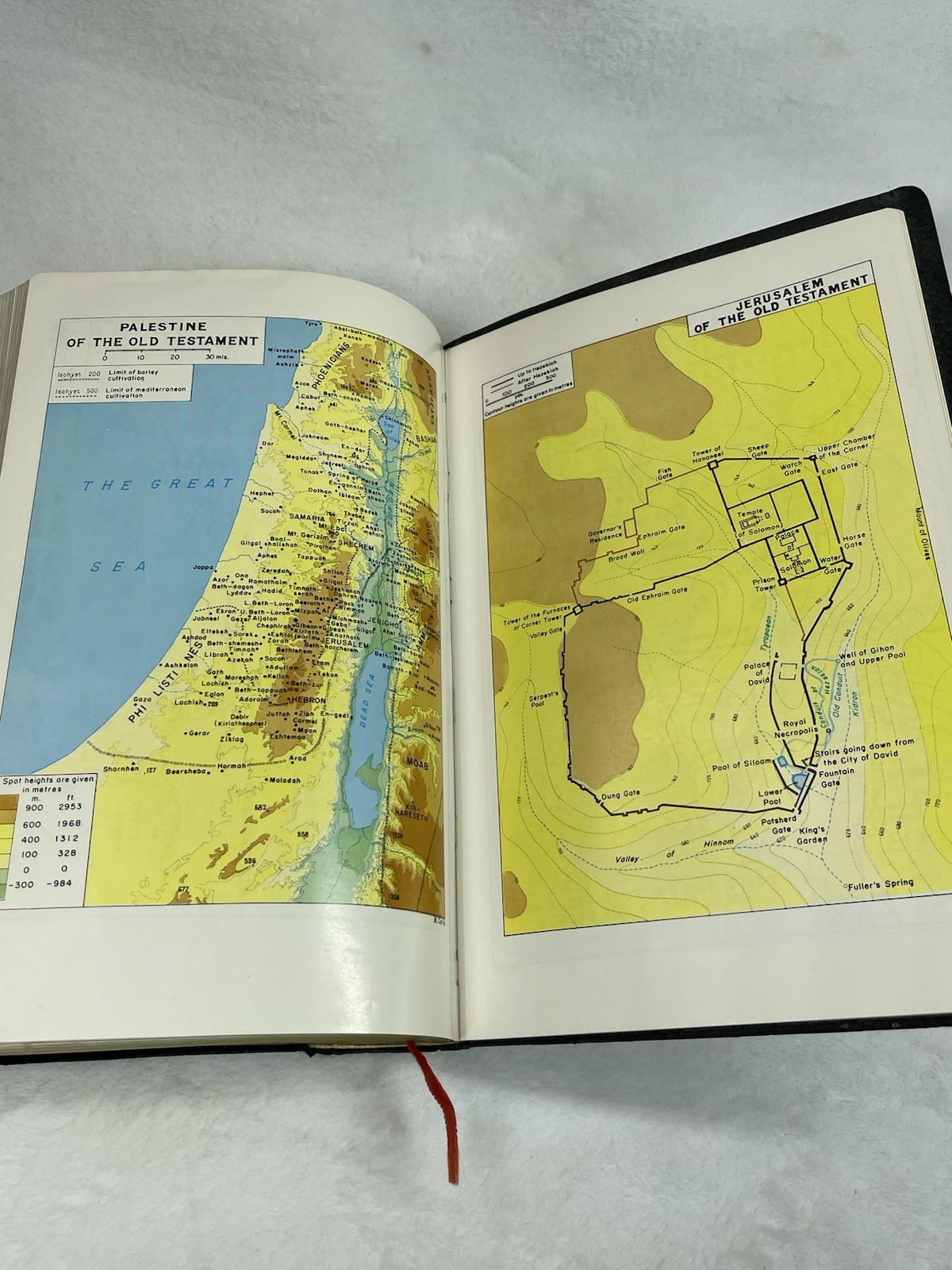 The Jerusalem Bible 1966 Doubleday Jones Black Faux Leather Gilt Edges 9.5”