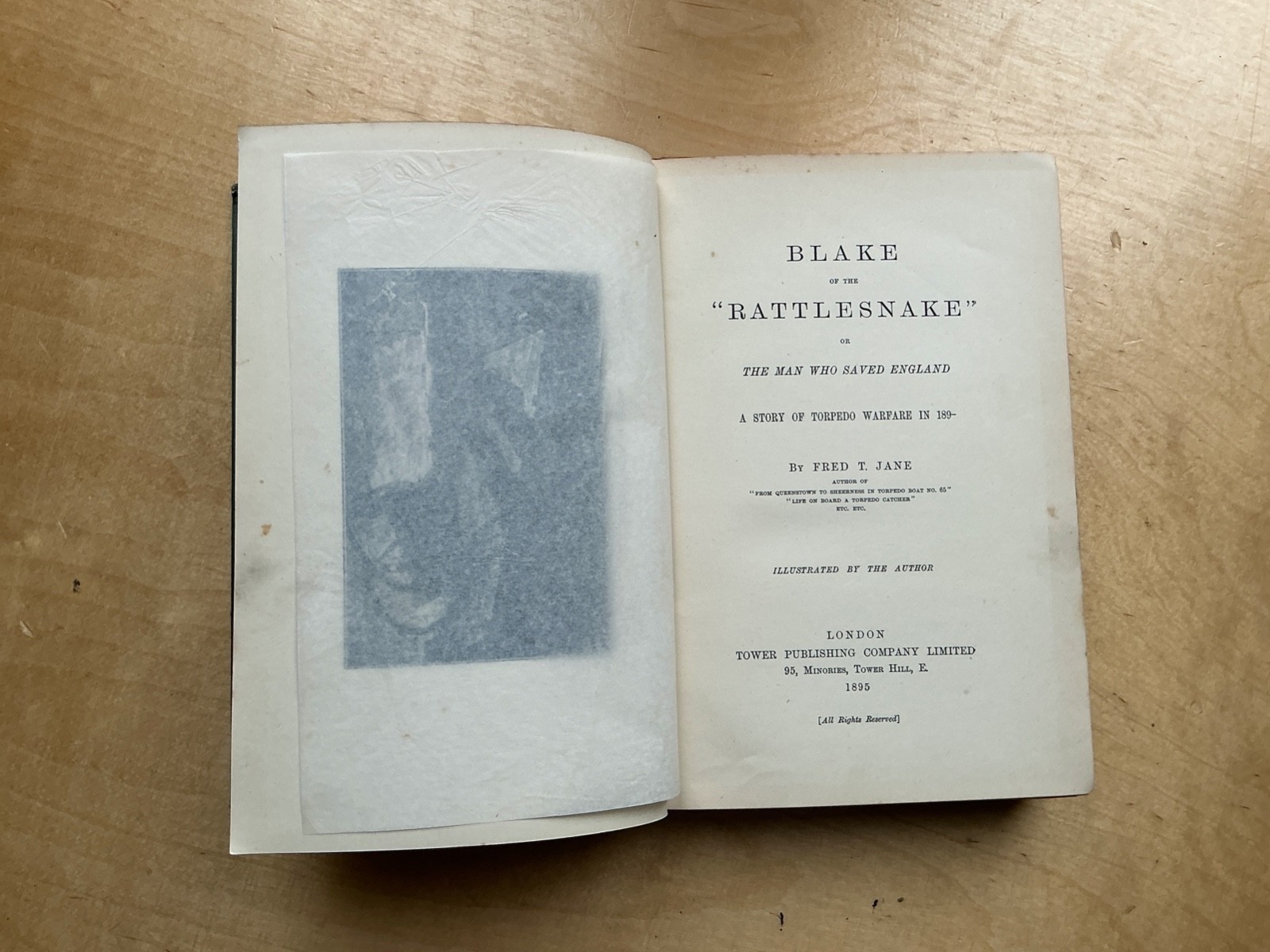 Blake of the Rattlesnake, Torpedo Warfare, Fred T Jane illus. HB 1895 1st ed
