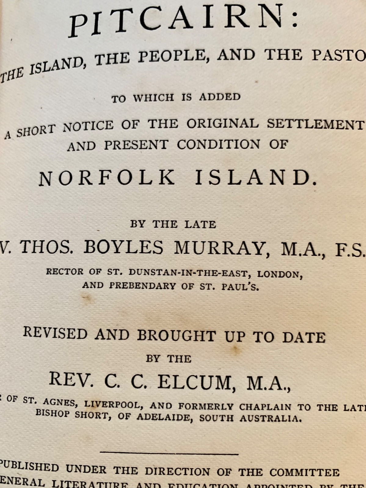 Pitcairn or The Mutiny of the Bounty, antique book pub. 1874 Excellent Condition