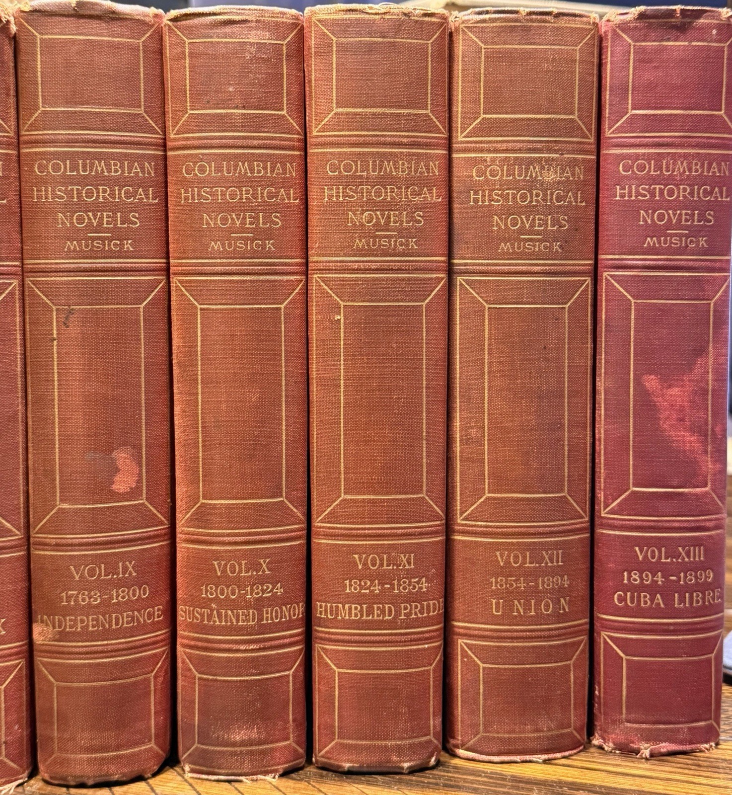 John R. Musick Columbian Historical Novels Complete 13 Vol Set 1891-1900