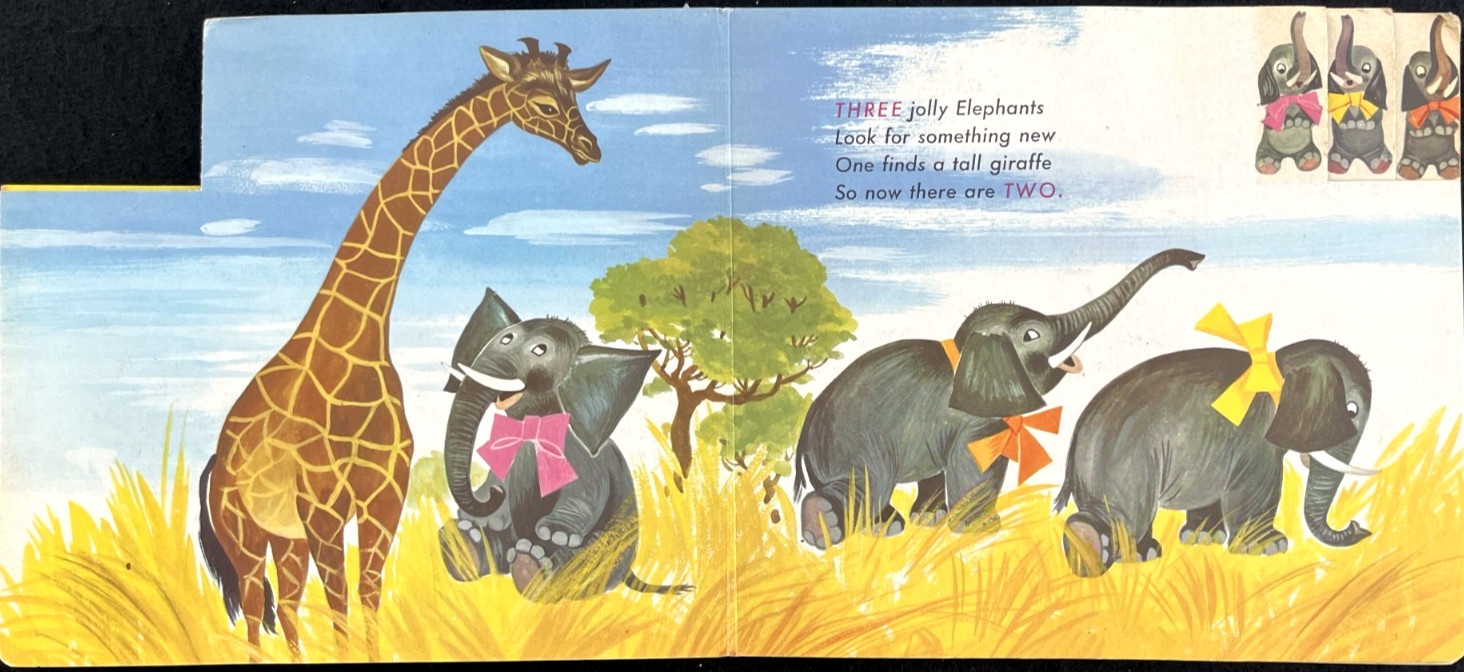 TEN JOLLY ELEPHANTS ~ HC children’s Counting Activity Board Book, West Germany