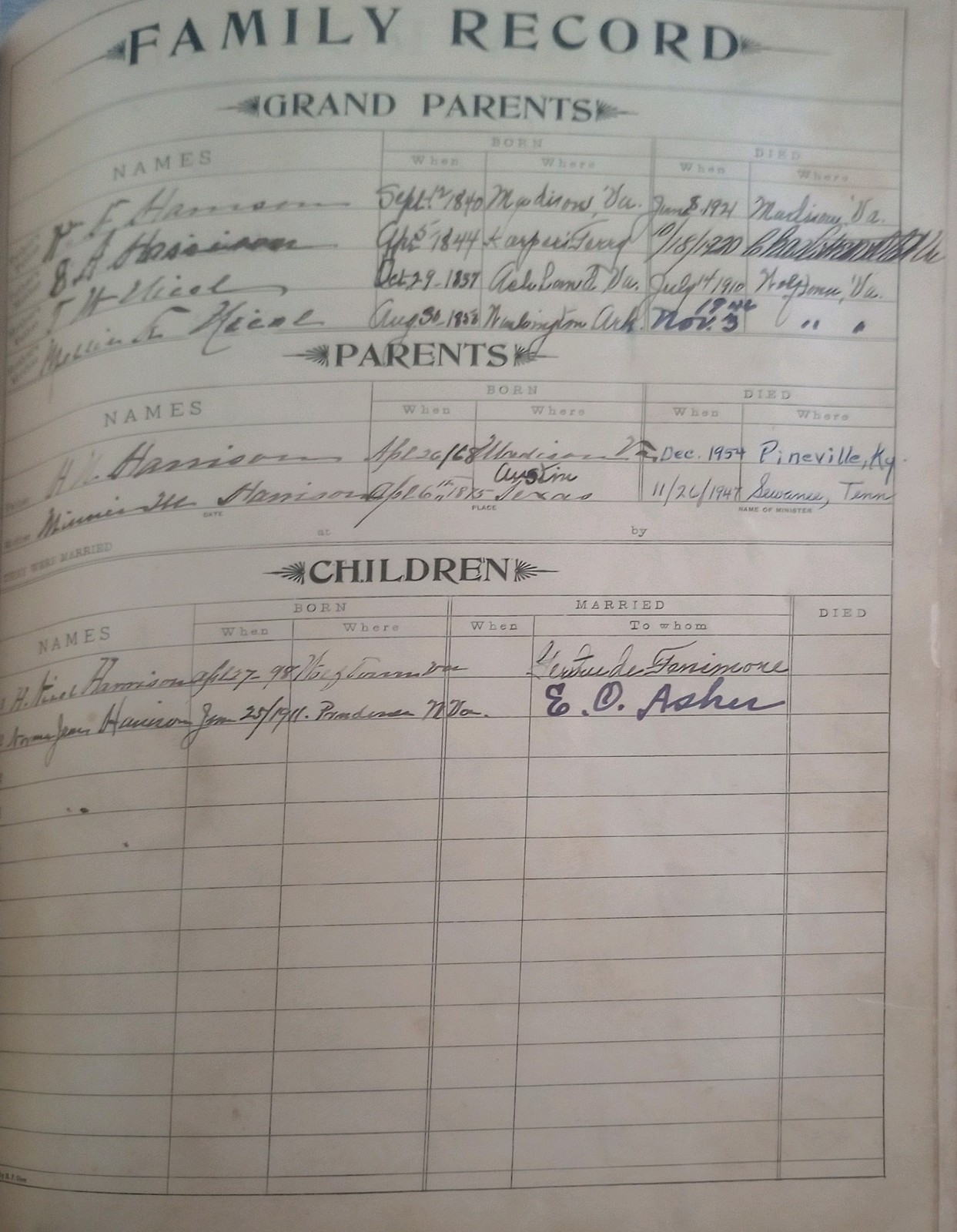 Nicol, William Family Bible (Bible Rescue #1368d)