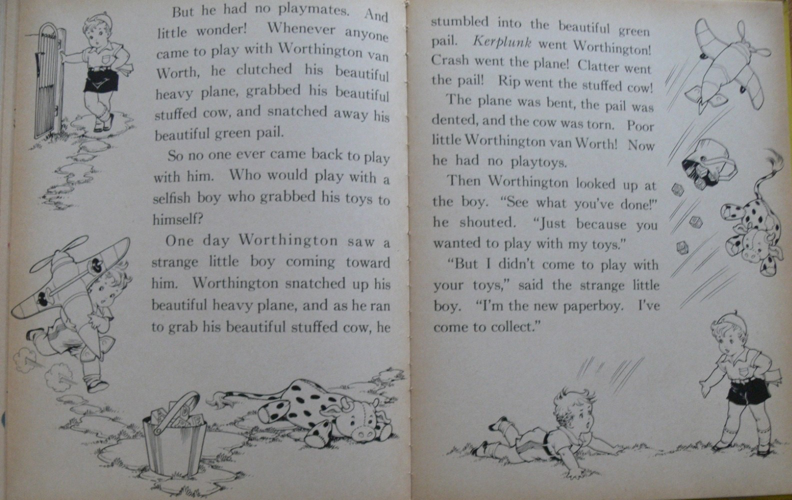 Vintage Saalfield Book ~ THE GOODY-GOOD BOOK OF STORIES w/dj ~ Ethel Hays