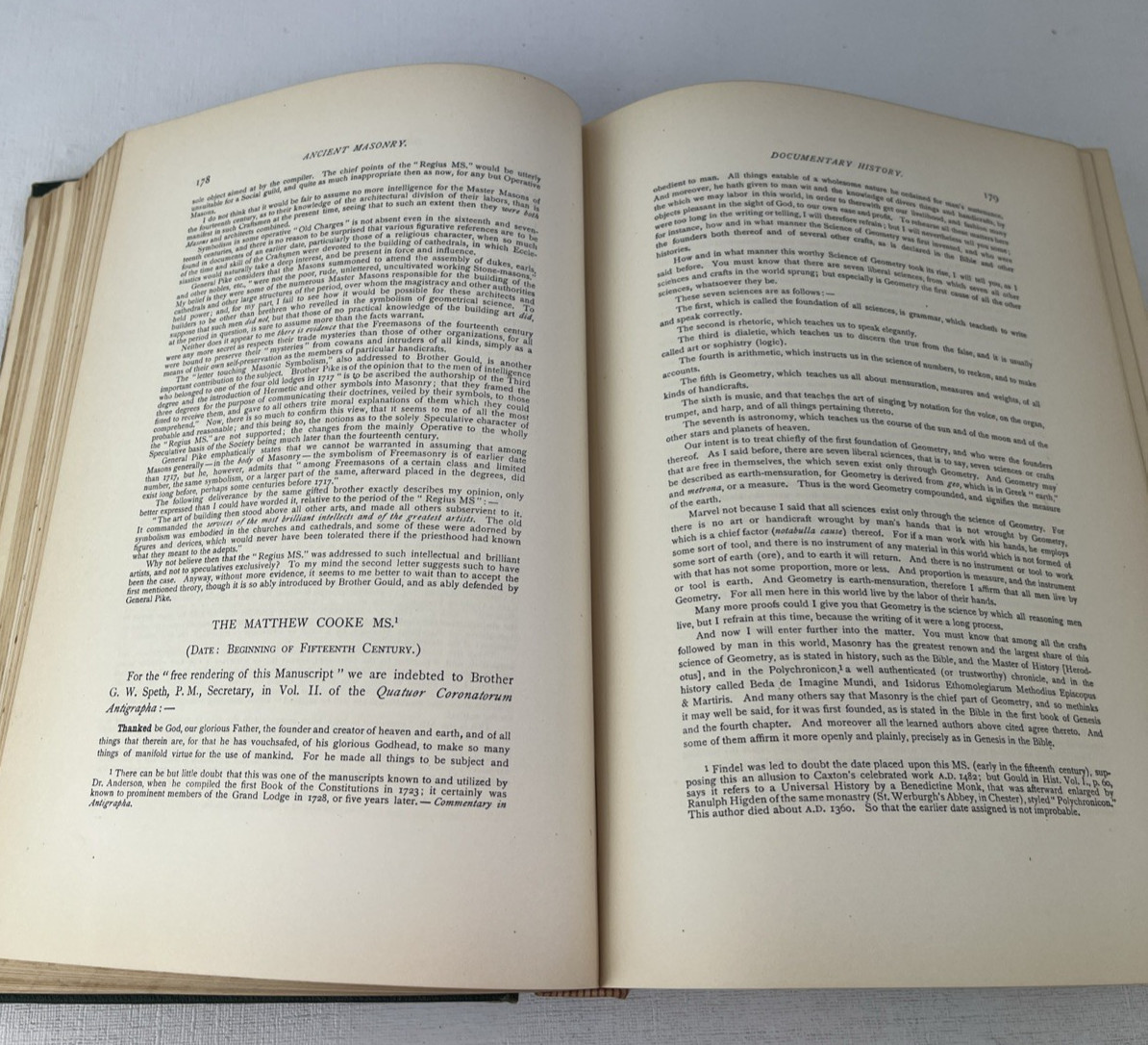 HISTORY of FREEMASONRY AND CONCORDANT ORDERS 1891 (c) 1890 HC