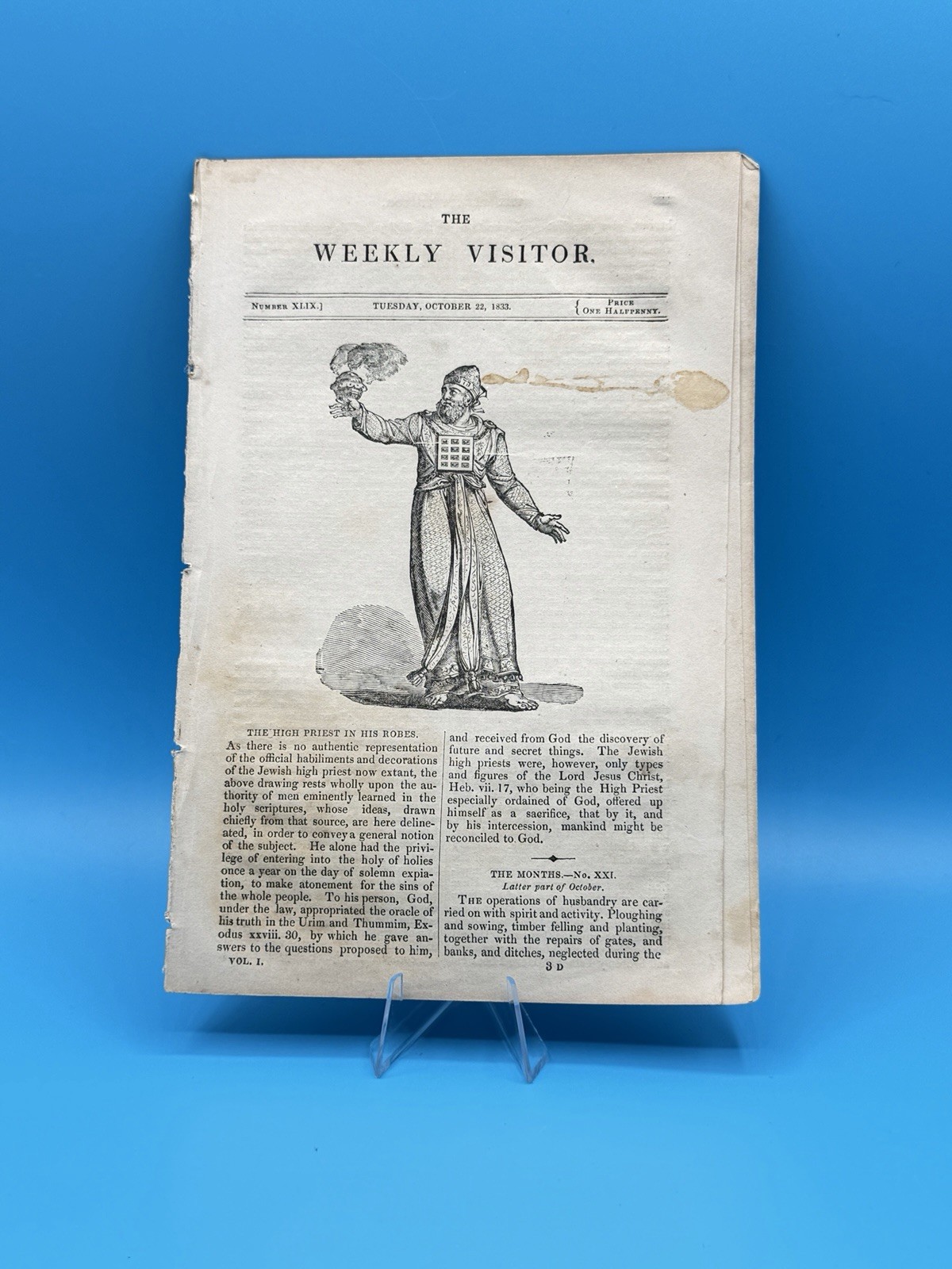 📰 Lot of (9) Antique 1833 The Weekly Visitor Magazines – Woodcut Engravings