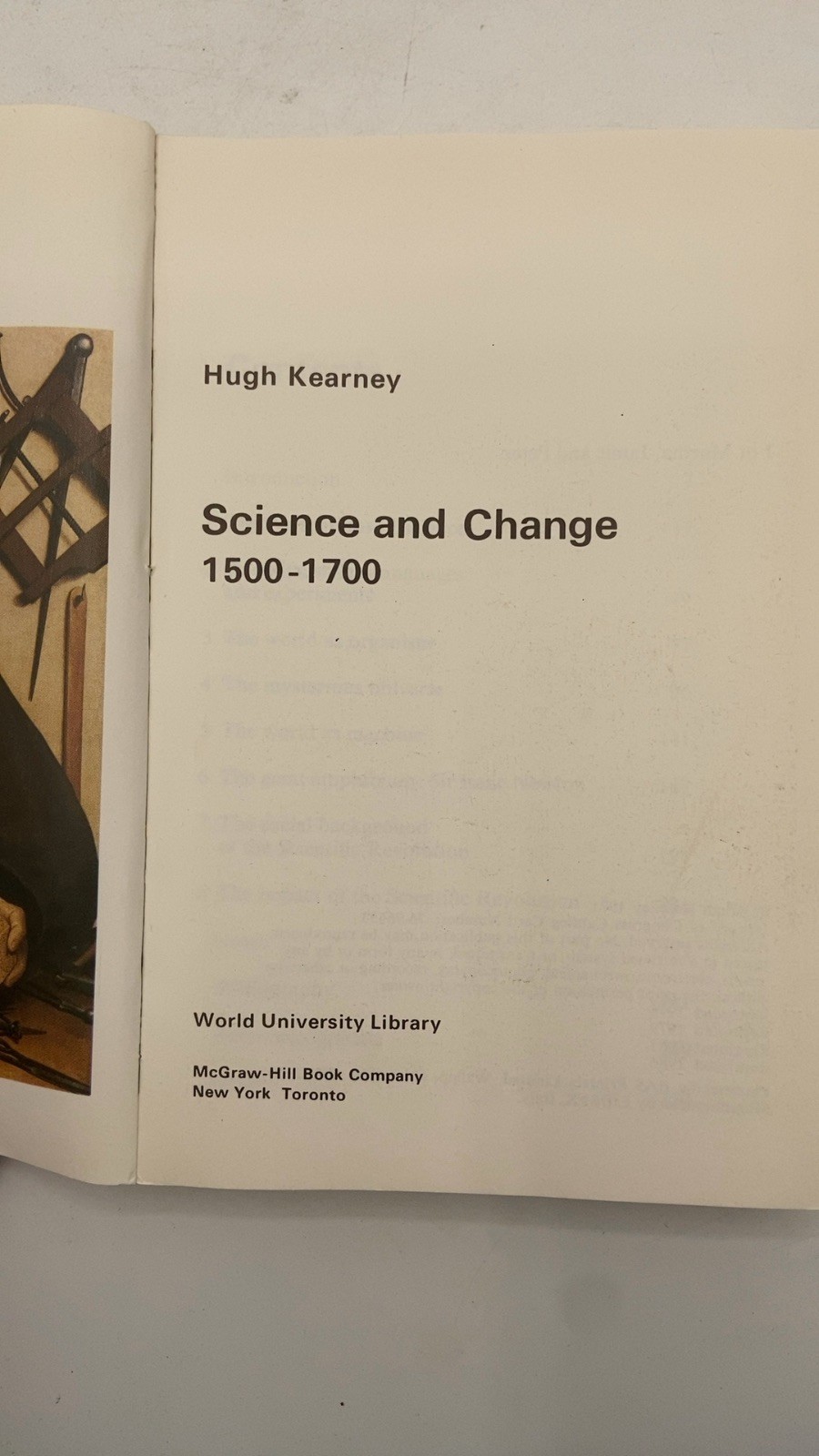 Science and Change 1500-1700 Hugh Kearney Paperback Reprint 1971