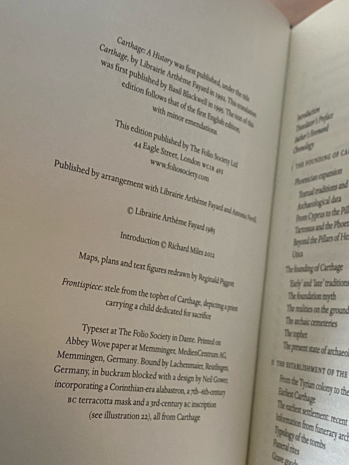 Folio Society | Carthage: A History by Serge Lancel 2012 1st Edition EXCELLENT