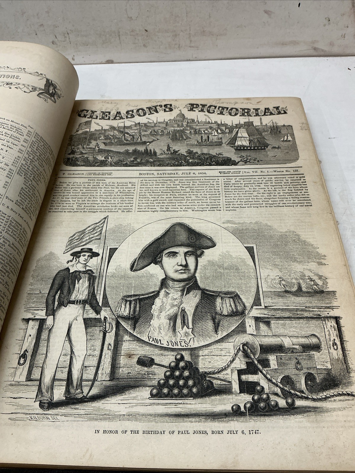 1854 Vol VII July-Dec Gleason’s Pictorial Drawing Room Companion