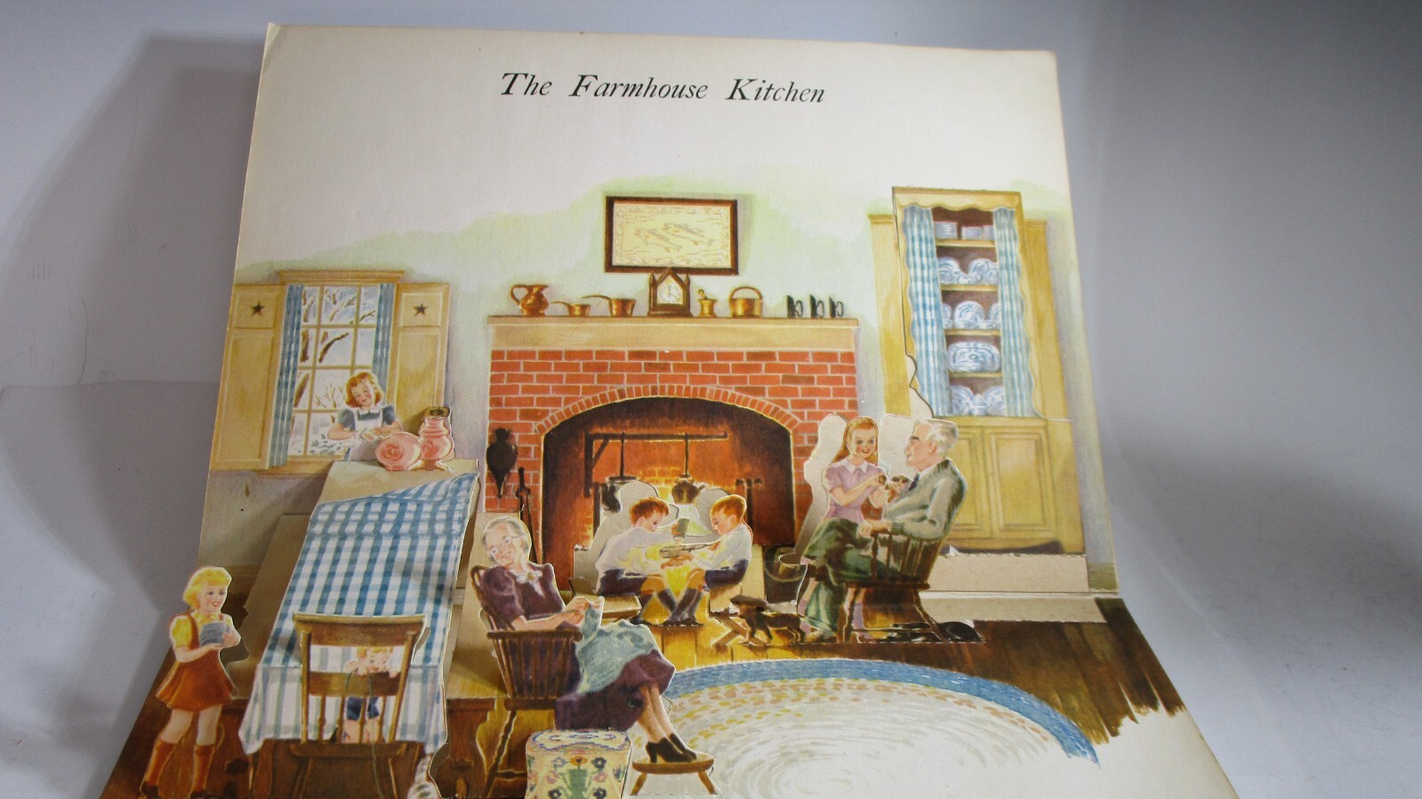 Vintage 1940 THE JOLLY JUMP-UPS ON THE FARM Popup Board Book Geraldine Clyne