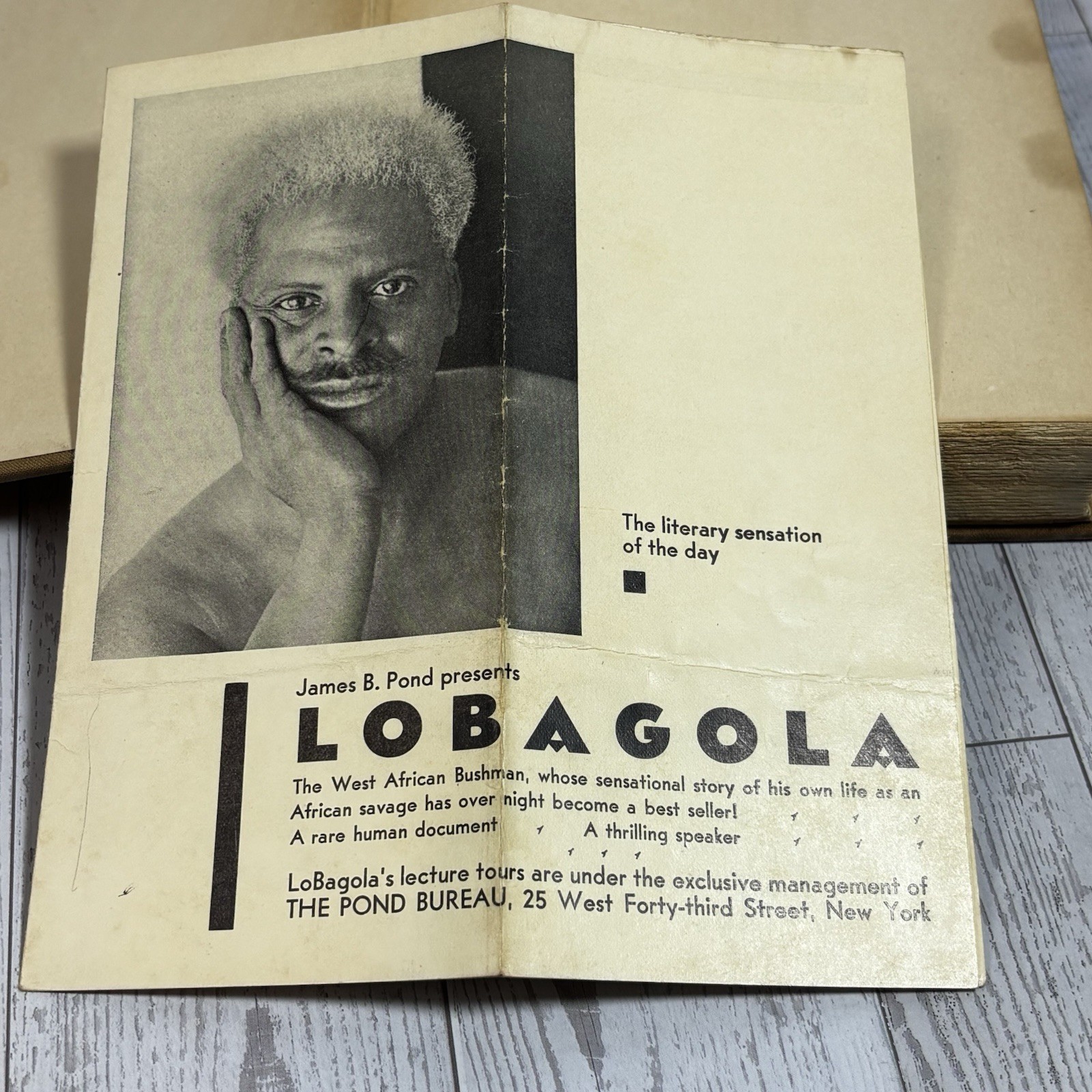 1930 Lobagola Signed 1932 Inscribed Hardcover Alfred A Knopf w/ Pamphlets