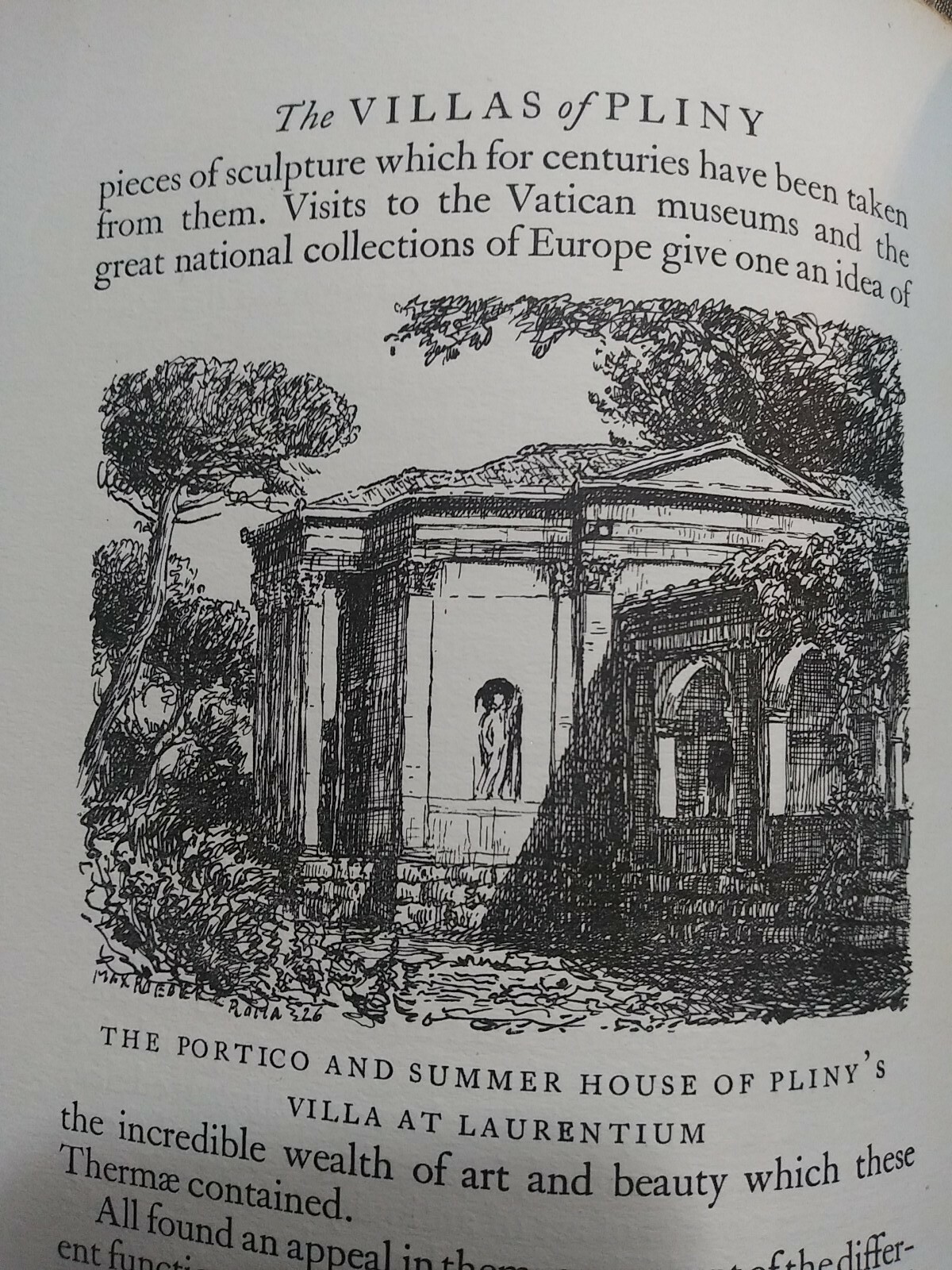 THE VILLAS OF PLINY BY G. B. HARTE, MAX ROEDER ILLUSTRATIONS 1928 ED