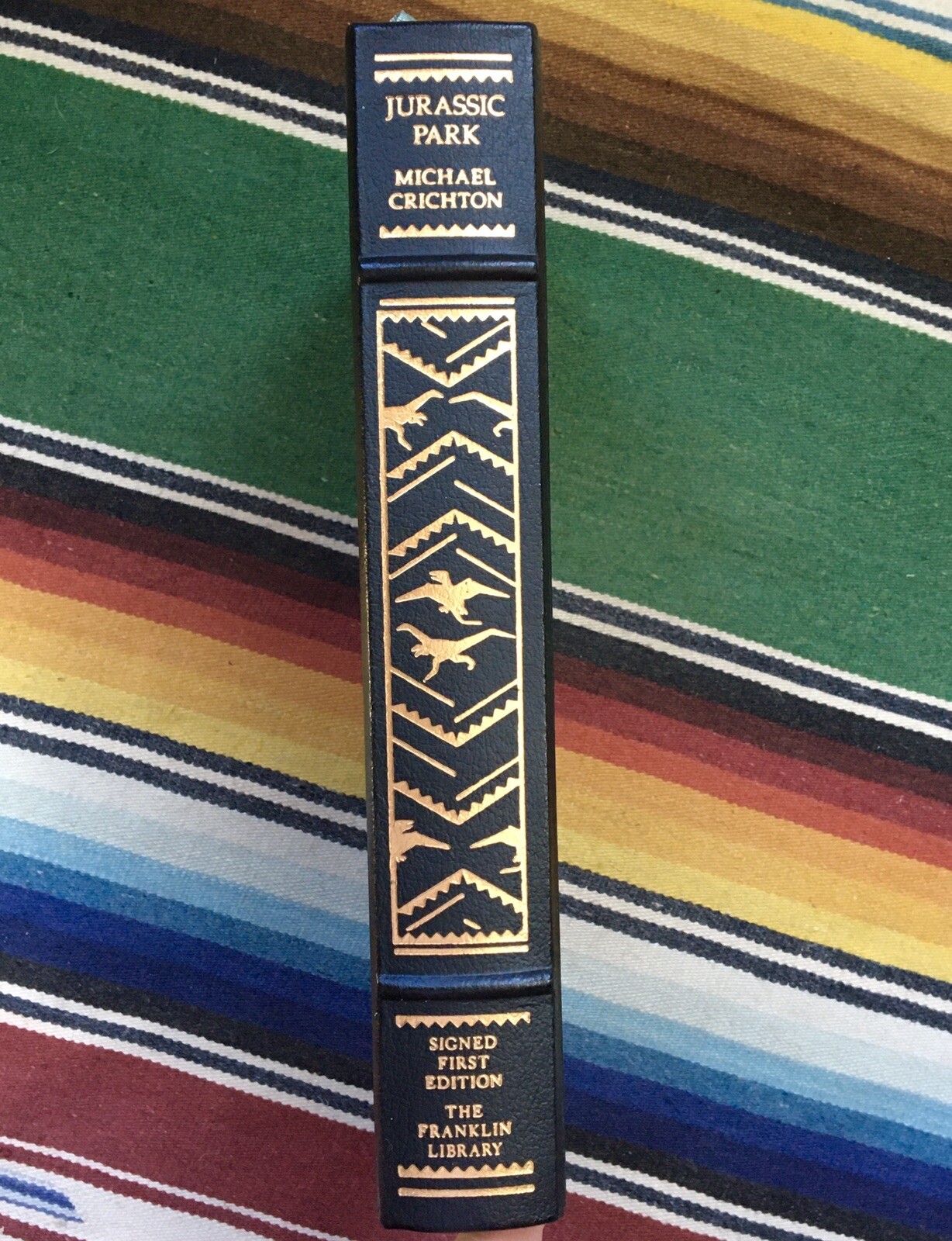 Jurassic Park Signed 1st Edition Michael Crichton Franklin Library