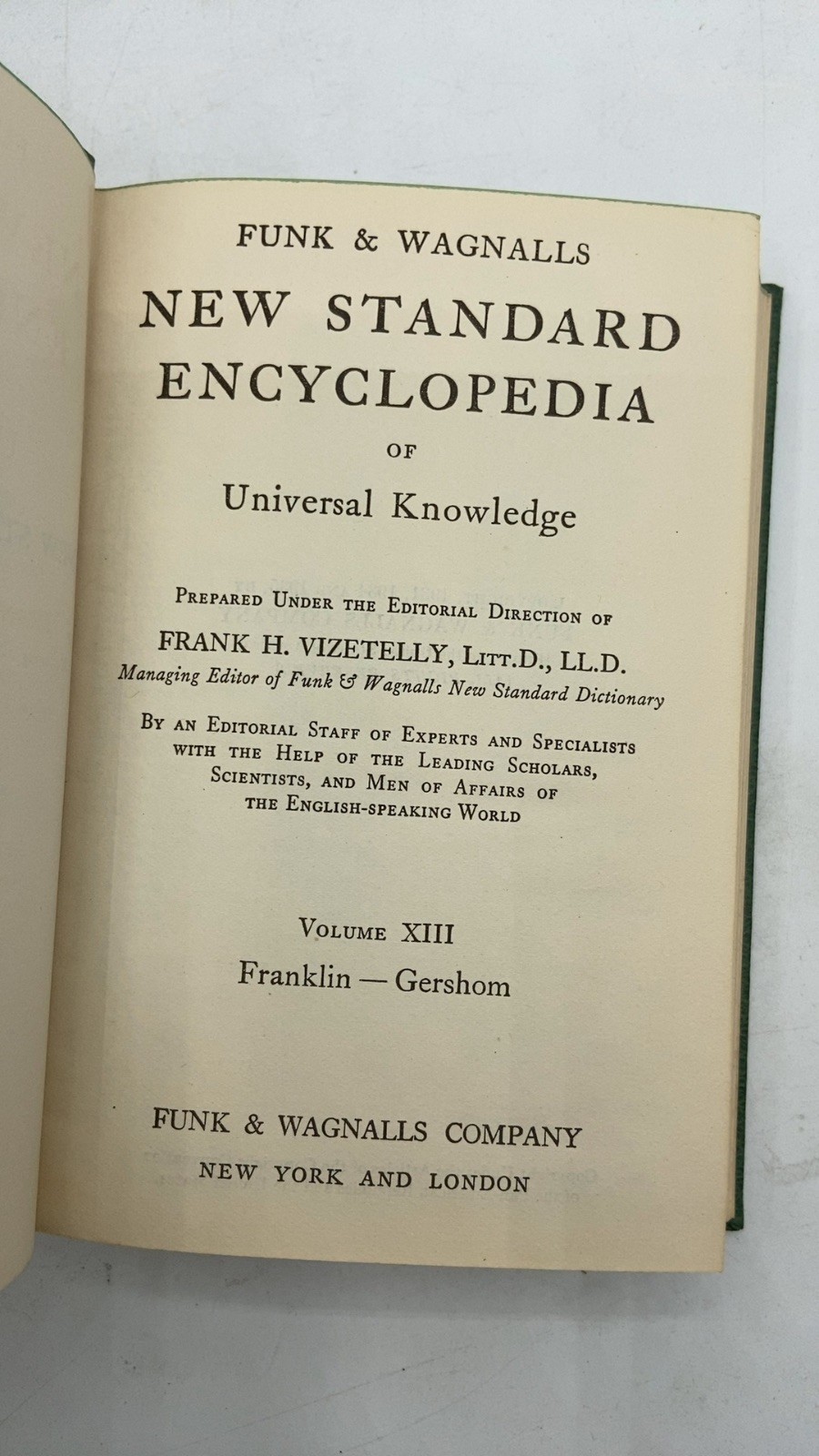 Funk & Wagnalls New Standard Encyclopedia of Universal Knowledge Hardcover 1935