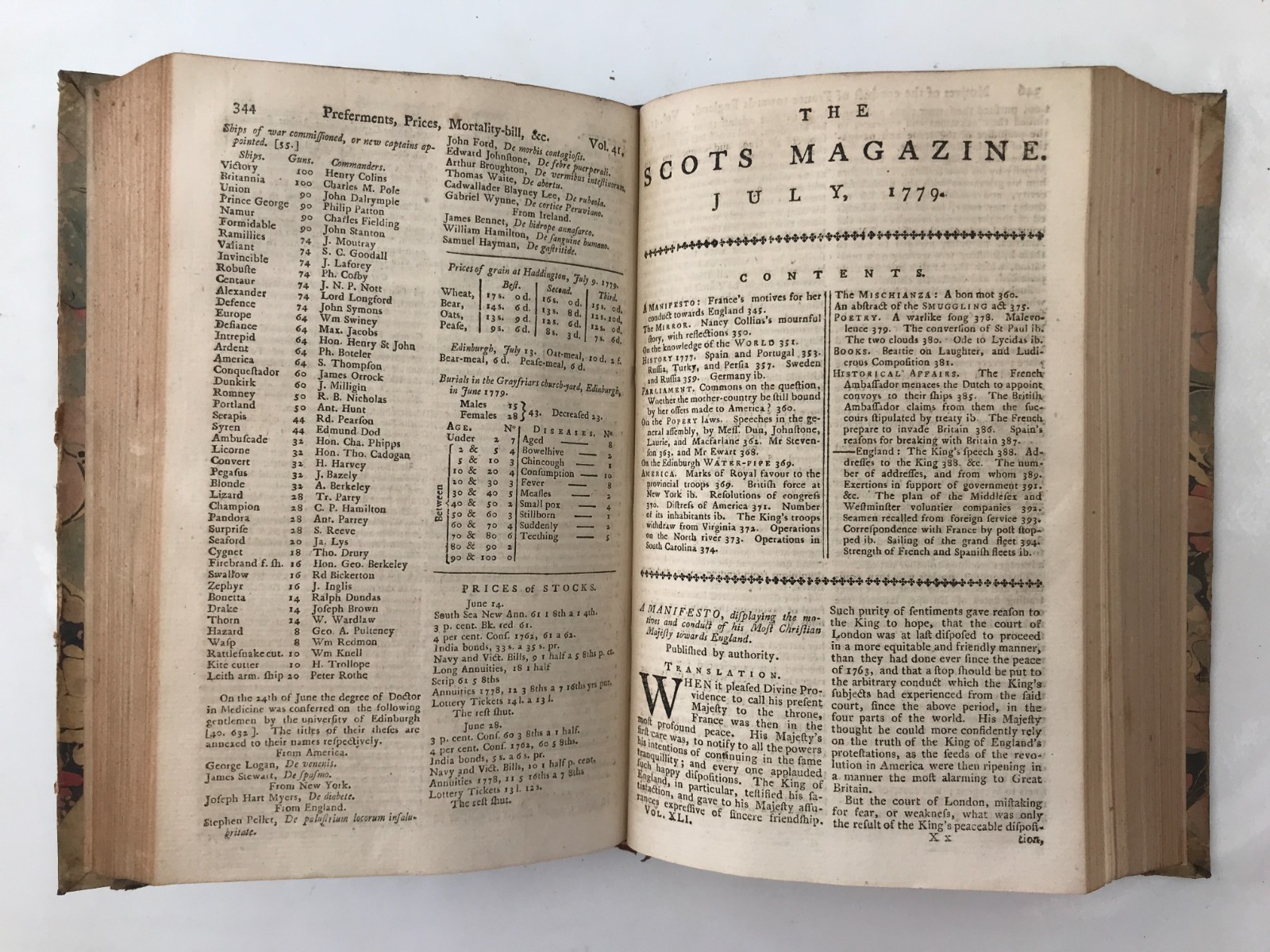 1779 SCOTS MAGAZINE Vol. 41 History Politics Affairs AMERICA Resolution Congress