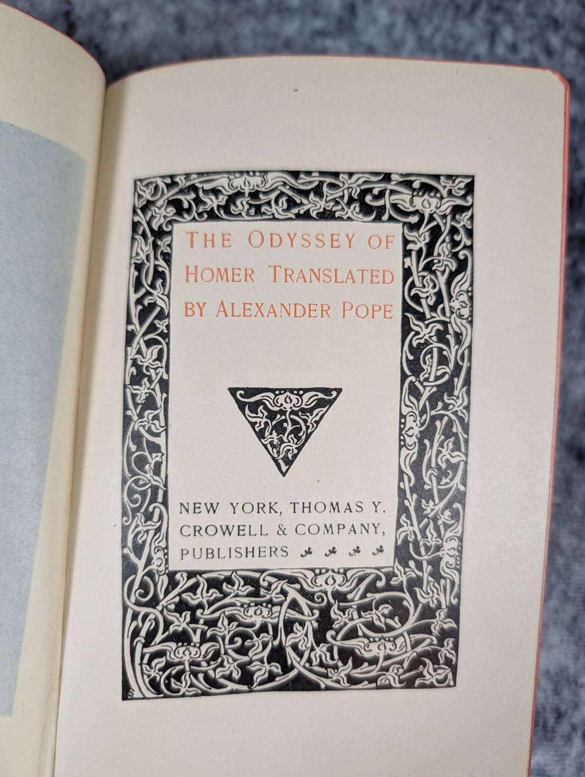Antique 1900s The Odyssey of Homer Alexander Pope Thomas Crowell