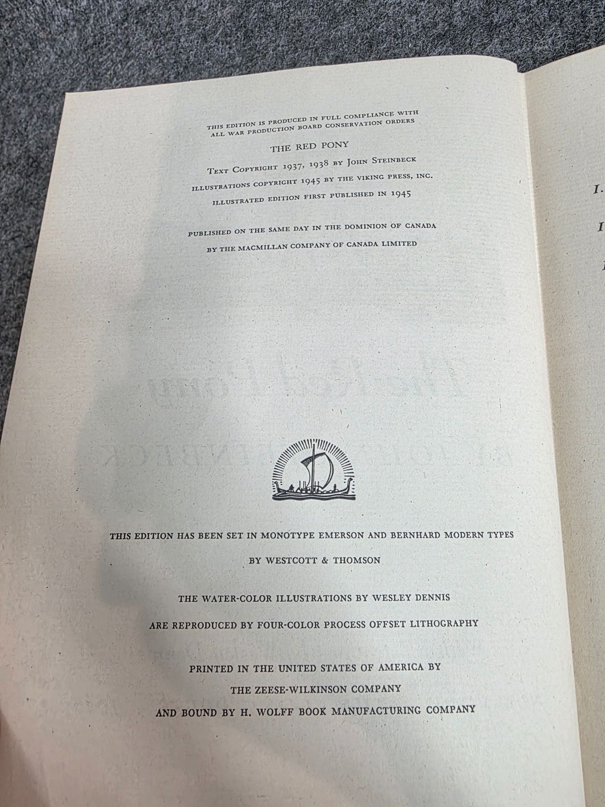 The Red Pony By John Steinbeck 1945 Illustrated Hardcover Viking Press Vtg