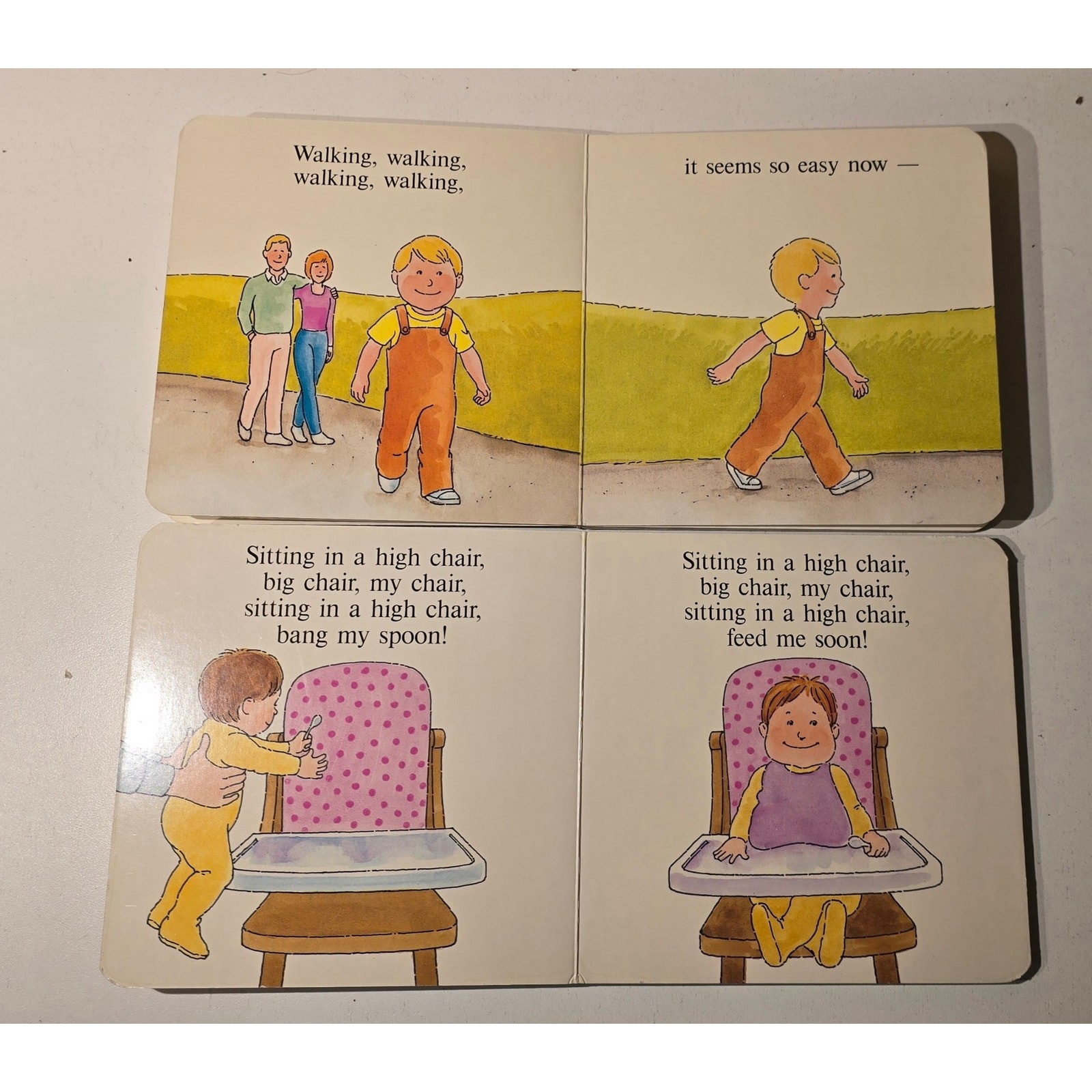 Baby Song Board Book Lot Walking Sitting In A High Chair Martha Hap Palmer 1987