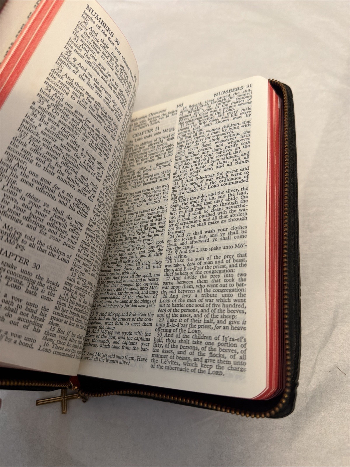 vtg Holy Bible Illustrated Self Pronouncing World Publishing 1950s Zip Black
