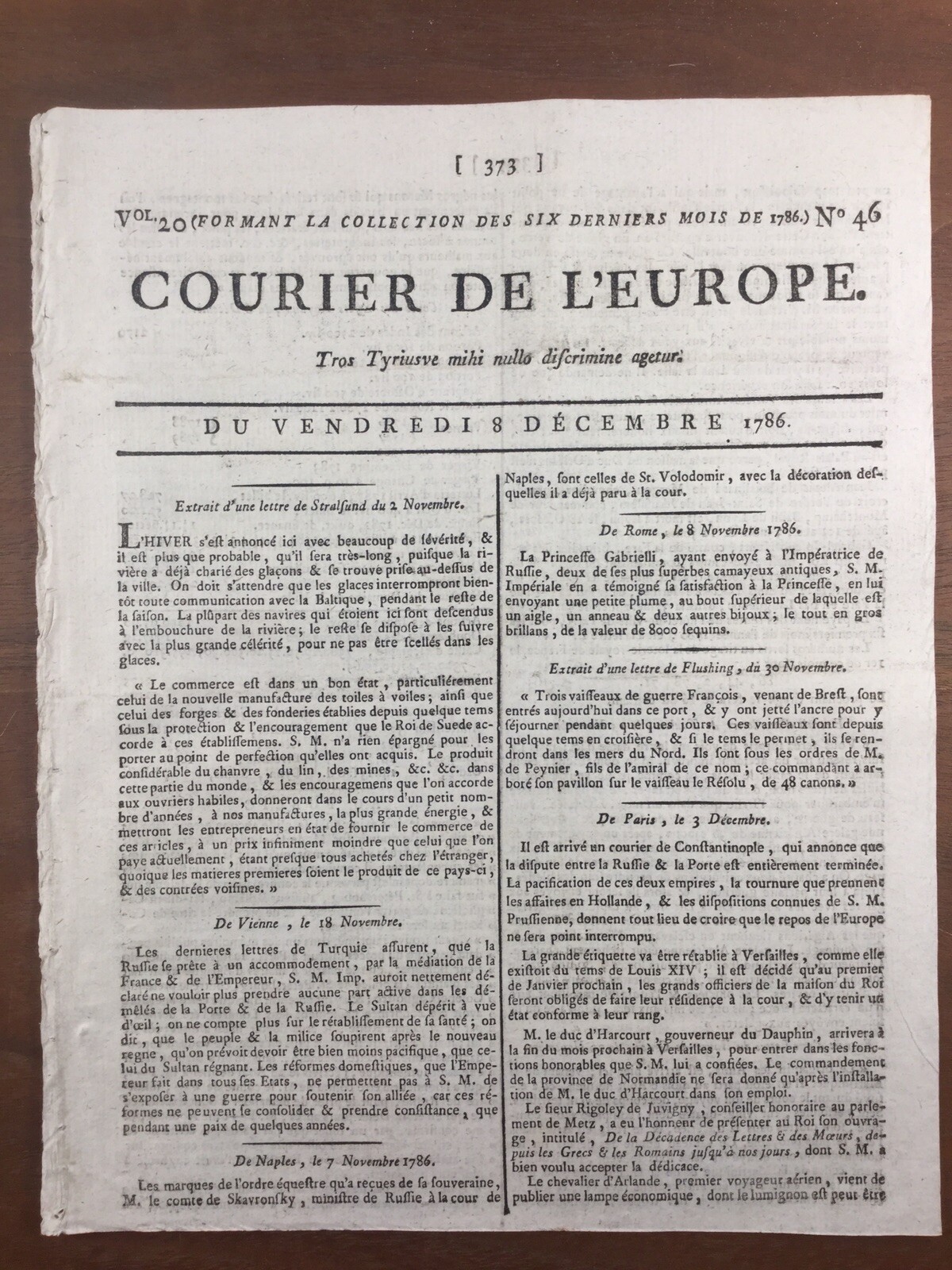 Porte-Monnaie States Unis 1786 New York NEWPORT Cagliostro Slave IN