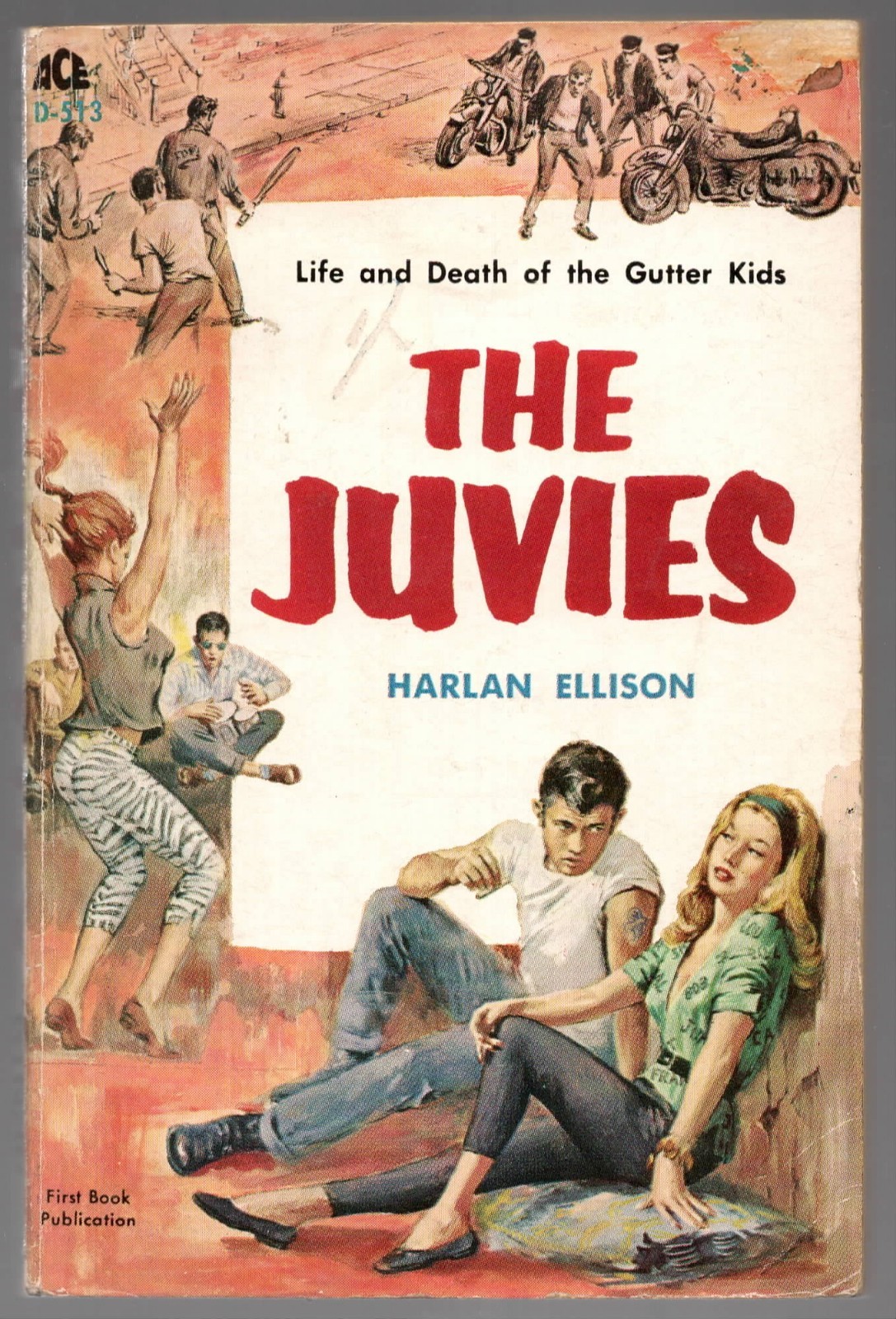 The Juvies HARLAN ELLISON 1961 Juvenile Delinquent Vintage Paperback ACE D-513