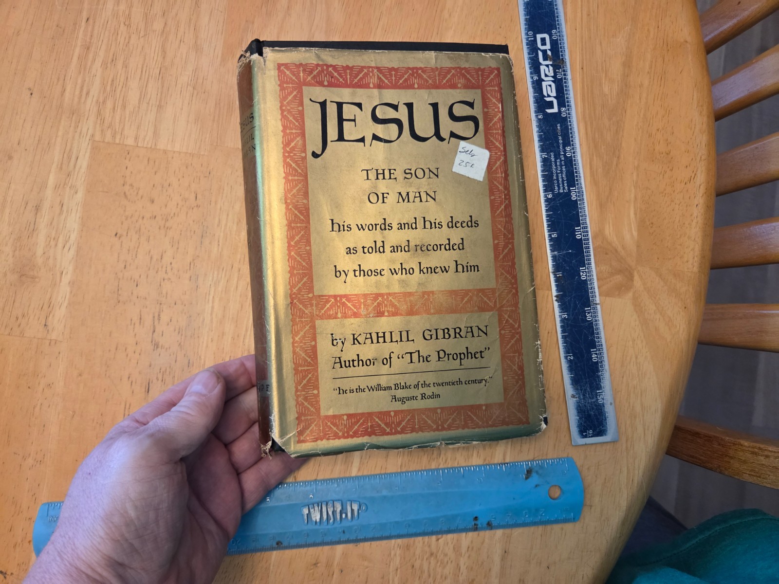 Jesus : The Son of Man by Kahlil Gibran – 1942 Alfred A. Knopf Hardcover