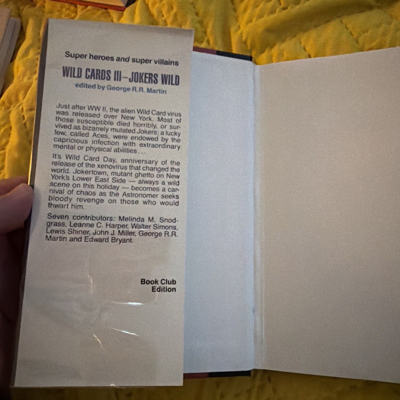 WILD CARDS III: JOKER’S WILD. BCE George R.R. Martin Signed HCDJ