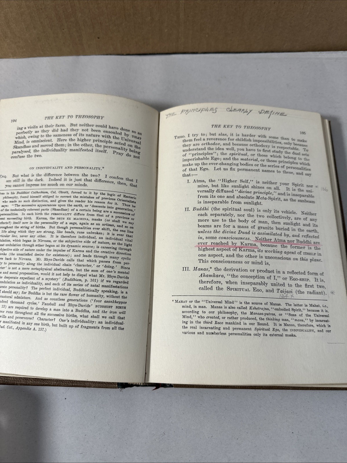 The Key To Theosophy by H.P. Blavatsky 1920 Rare Book Occult