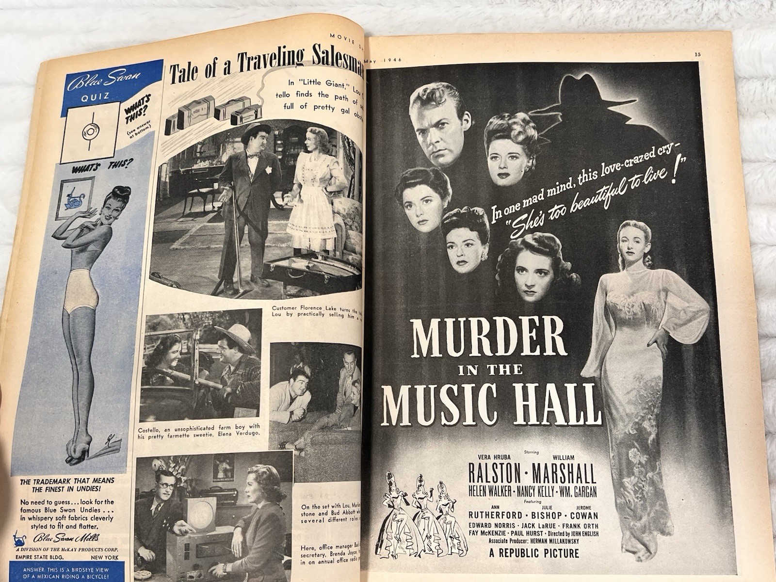 MOVIE SHOW May 1946 LANA TURNER Magazine NONFICTION Showbiz ROBERT TAYLOR