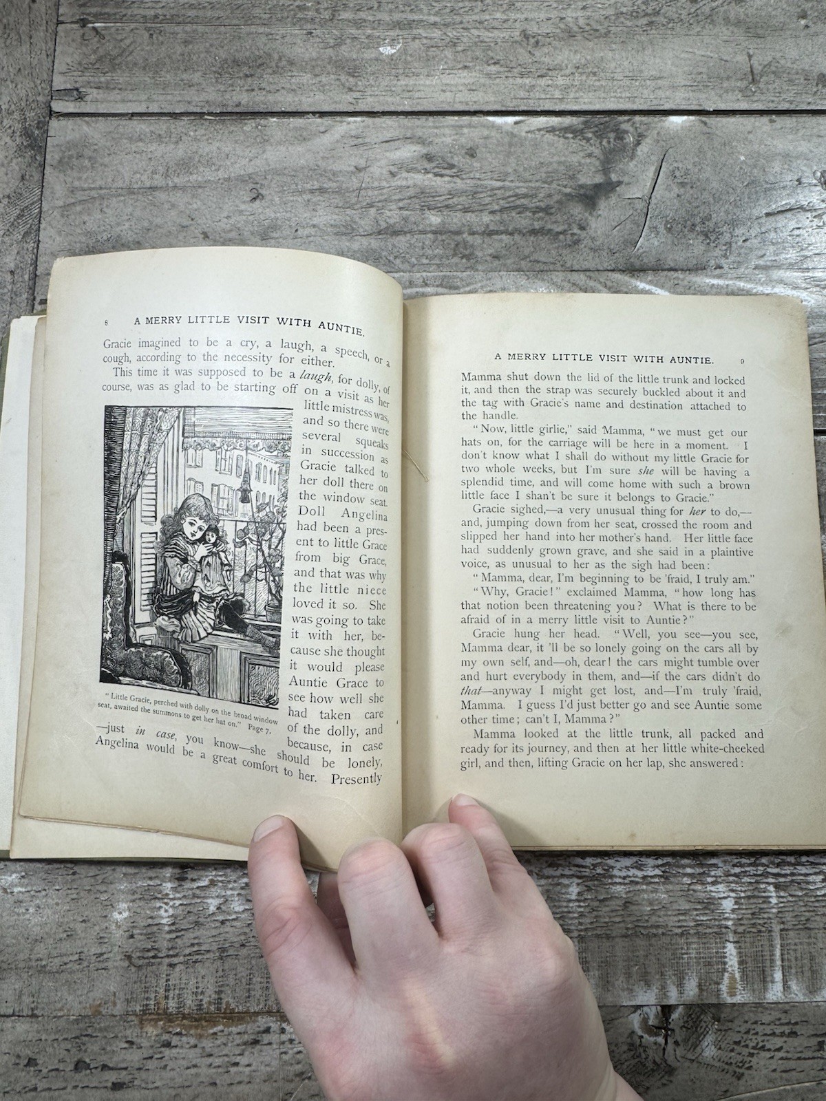 1900 Antique Juvenile Fiction Book “A Merry Little Visit With Auntie” Illustra.