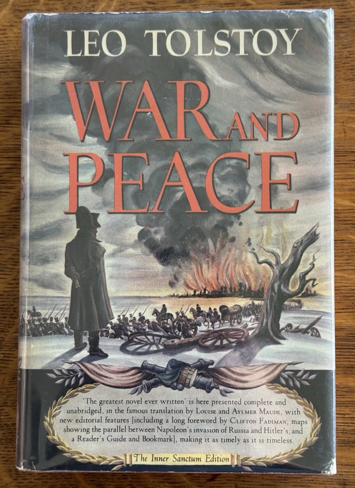 1942 War and Peace Leo Tolstoy Inner Sanctum 1st Edition Reader’s Guide HC DJ