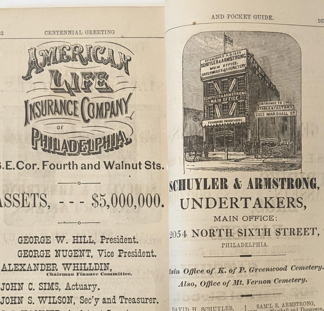 1875 CENTENNIAL GUIDE BOOK CATALOG by BARKER Moore & MEIN DRUGGISTS PHILADELPHIA
