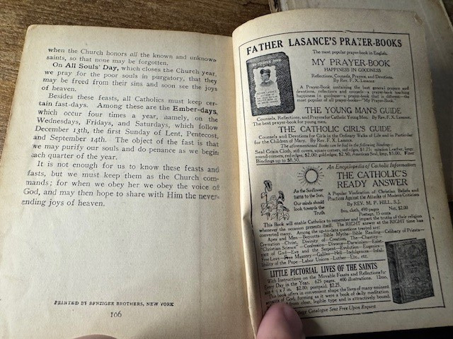 Antique Bible Stories For Little Children 1894 Cardinal McCloskey Benzinger Bro