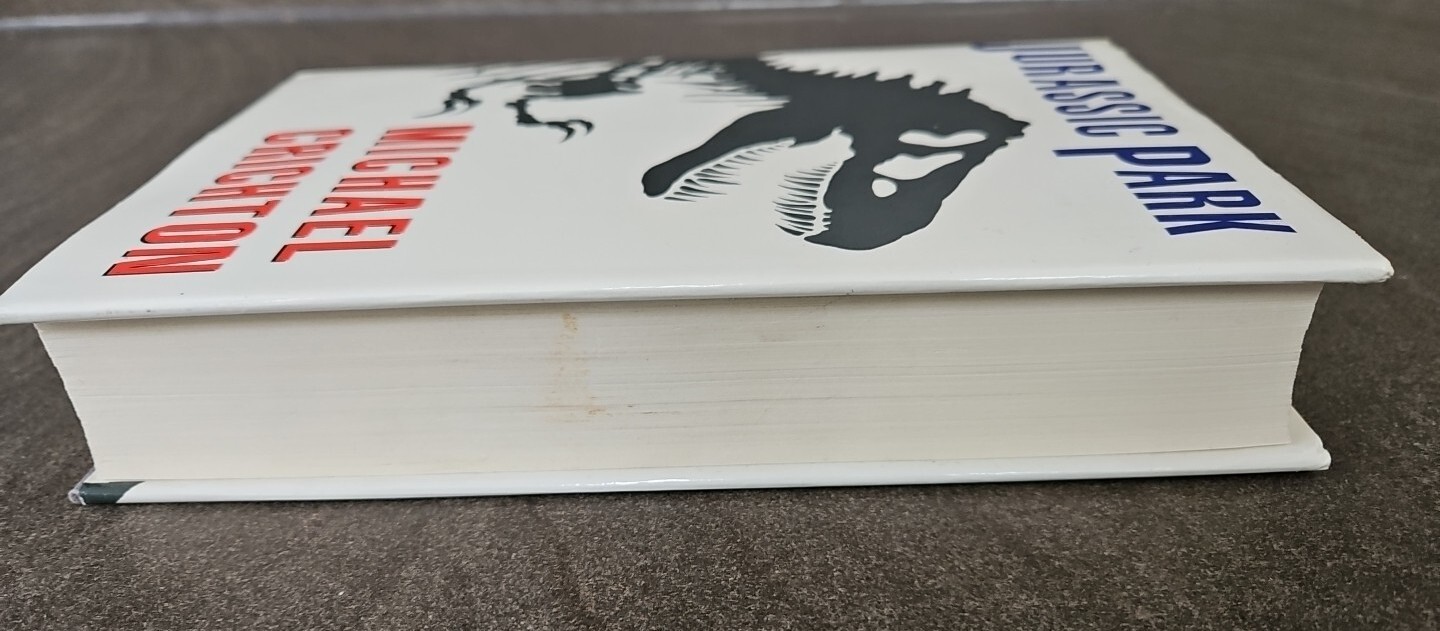 Vintage First Edition Jurassic Park Book Club Dust Cover 1991 Michael Crichton