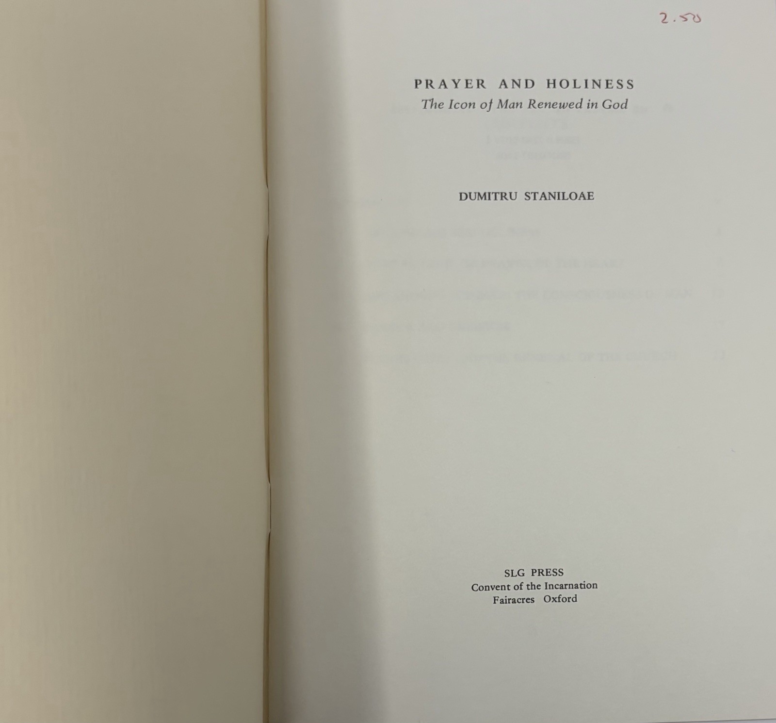 Prayer & Holiness by Dumitru Staniloae 1982 First Edition Book Icon Man God