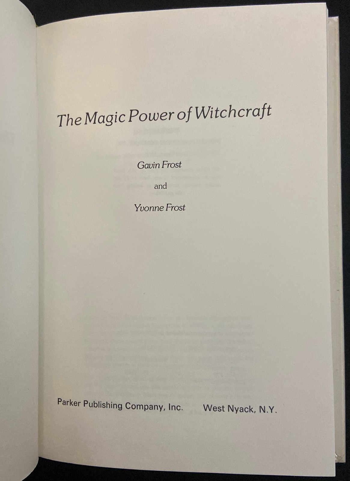 1976 THE MAGIC POWER OF WITCHCRAFT Occult Spells FROST Vintage Book w/ DJ