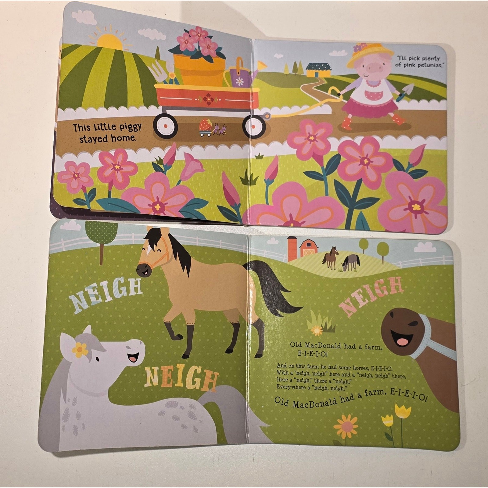 Bendon Board Book Lot Old MacDonald Had A Farm This Little Piggy Giggle Grow
