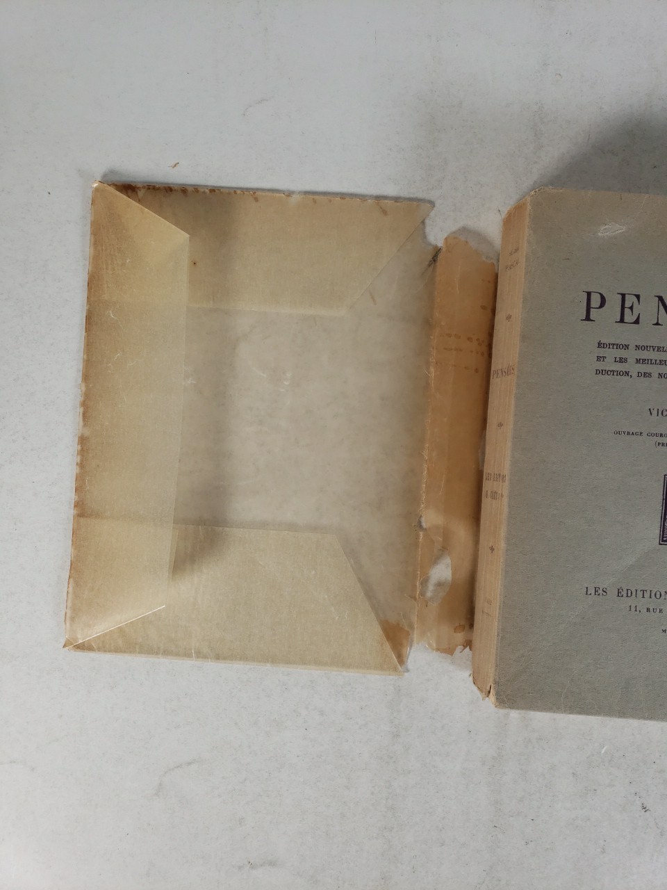 Pascal Pensees by Victor Giraud (1928 – French) Title translated – Pascal Though