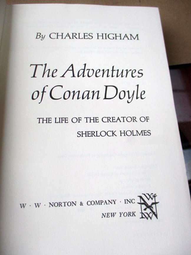 THE ADVENTURES Of CONAN DOYLE,1976,Charles Higham,1st Edition,DJ
