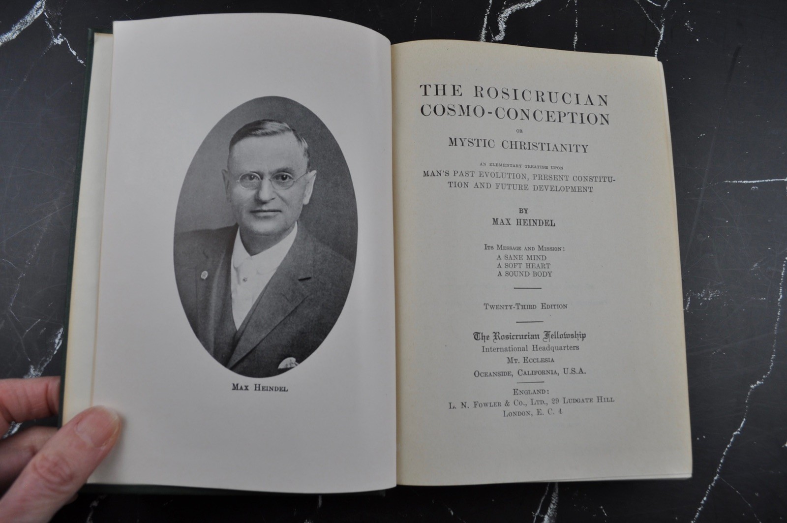 VINTAGE 1956 The Rosecrucian Cosmo-Conception by Max Heindel Hardcover