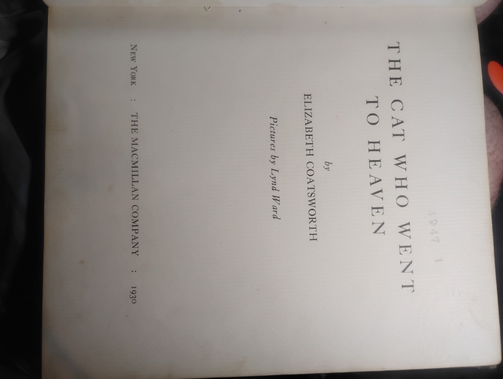 Elizabeth Coatsworth The Cat Who Went to Heaven Illustrated Ex-Library HC 1930