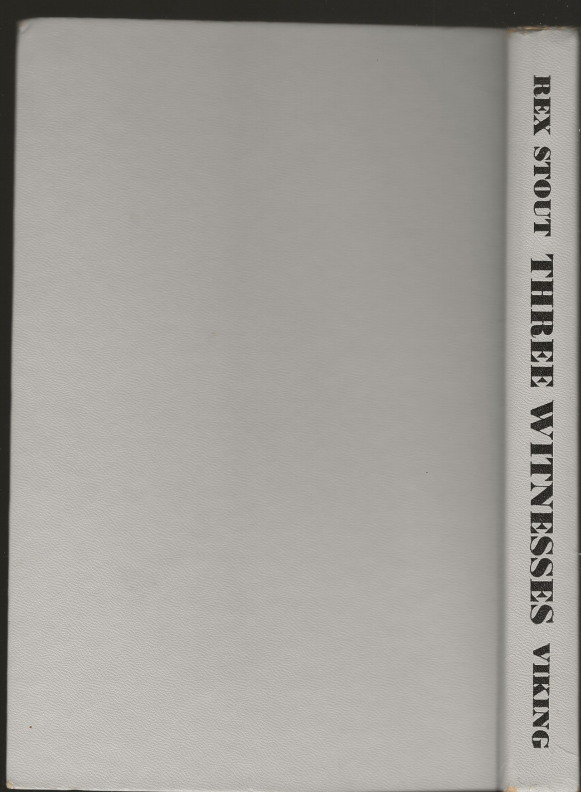 Three Witnesses Rex Stout 1956 Nero Wolfe Vintage Hardcover Mysteries Good-