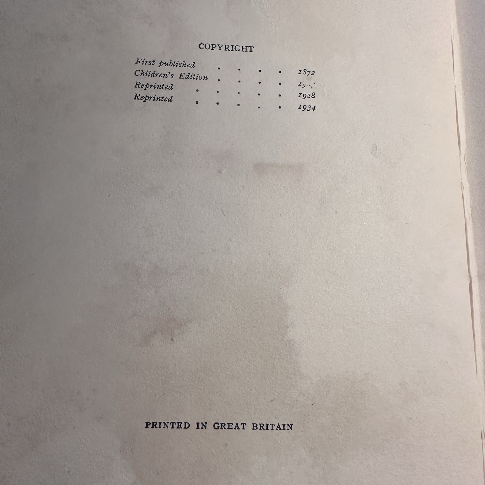 1934 Through The Looking Glass Lewis Carroll Macmillan Hardback SPARES REPAIR