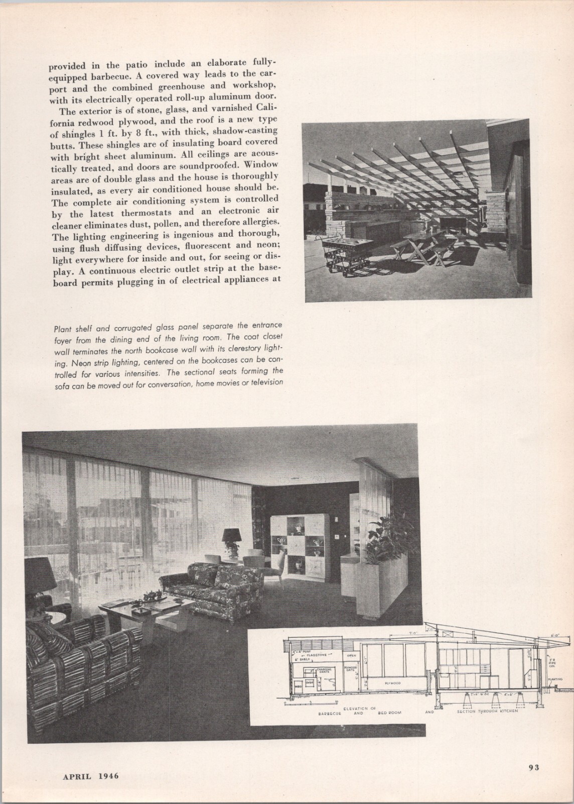 1946 Article * Fritz Burns Post War House 4950 Wilshire Blvd LA Wurdeman Becket
