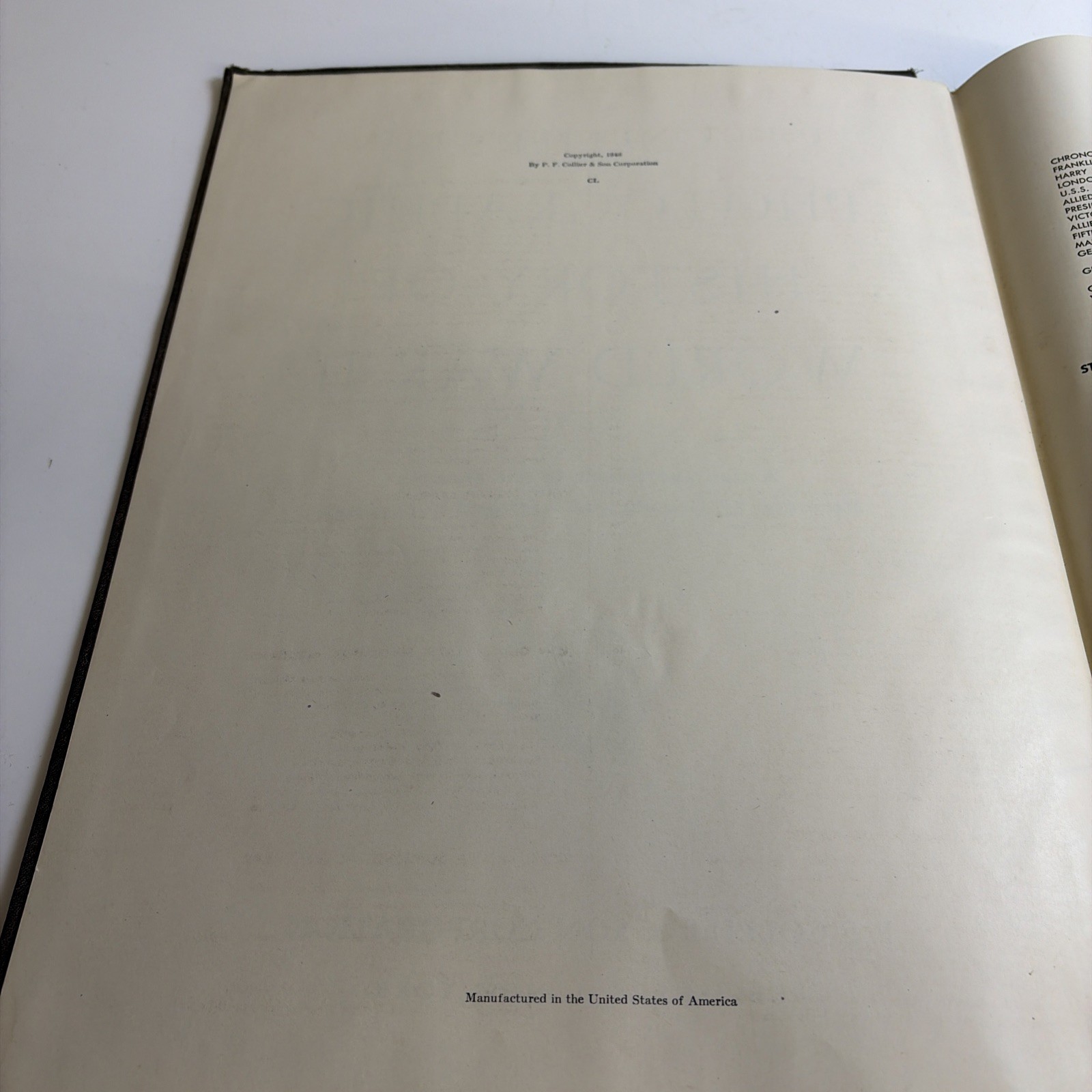 Vintage Collier’s Photographic History of World War II Hardcover Photo Book