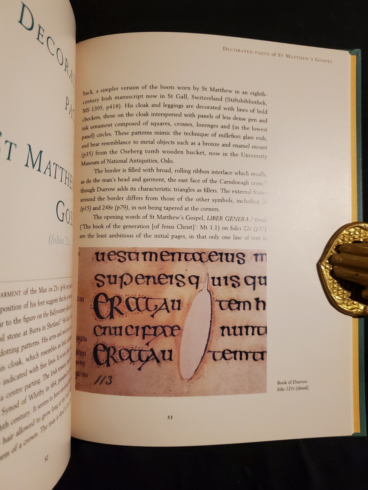 THE BOOK OF DURROW: A MEDIEVAL MASTERPIECE AT TRINITY By Bernard Meehan 1996 HC