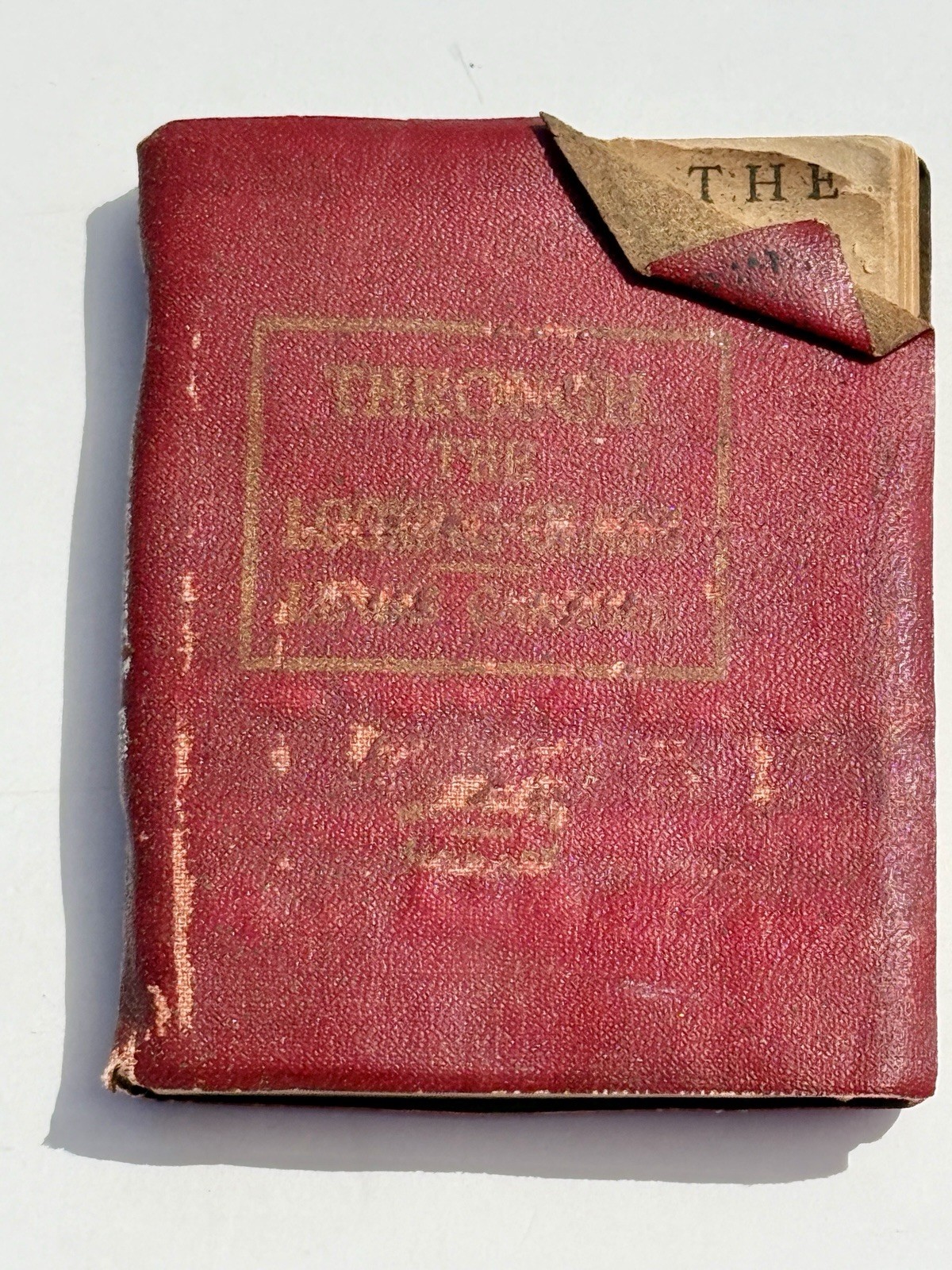 Little Leather Library LEWIS CARROLL – THROUGH THE LOOKING GLASS Antique Book