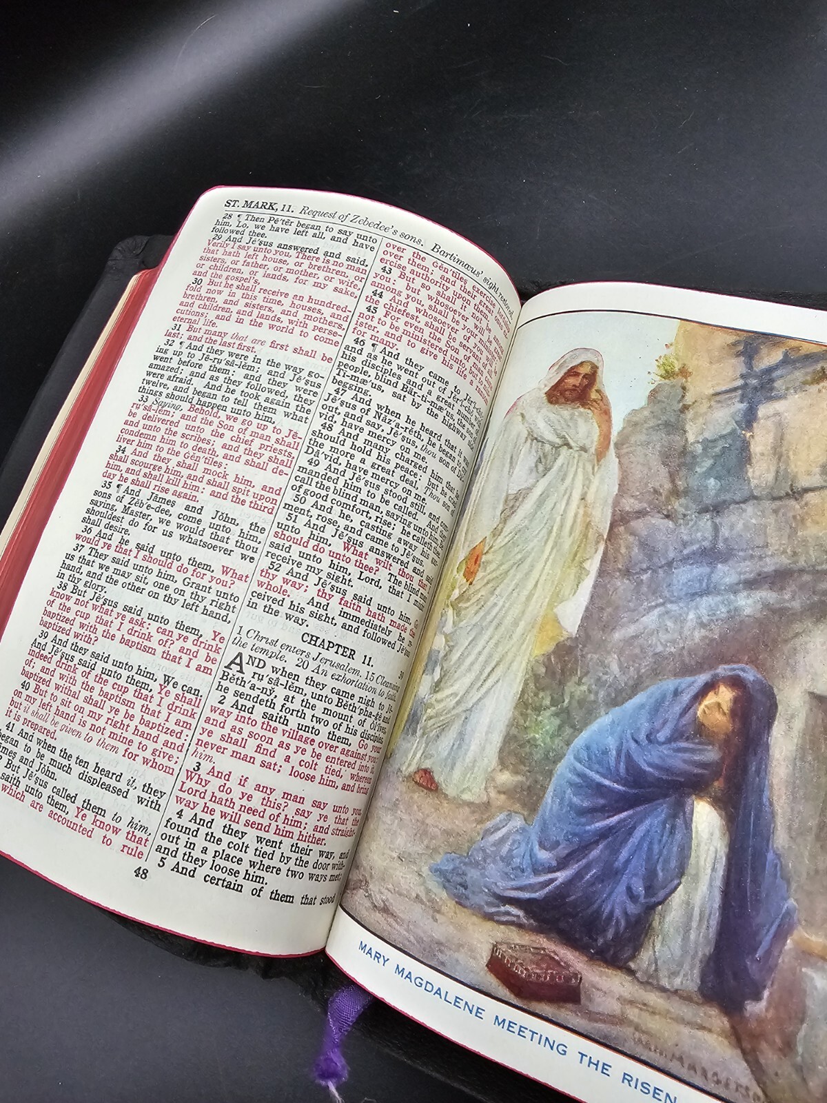 The Holy Bible Illustrated King James Red Letter John C. Winston Company 1940s