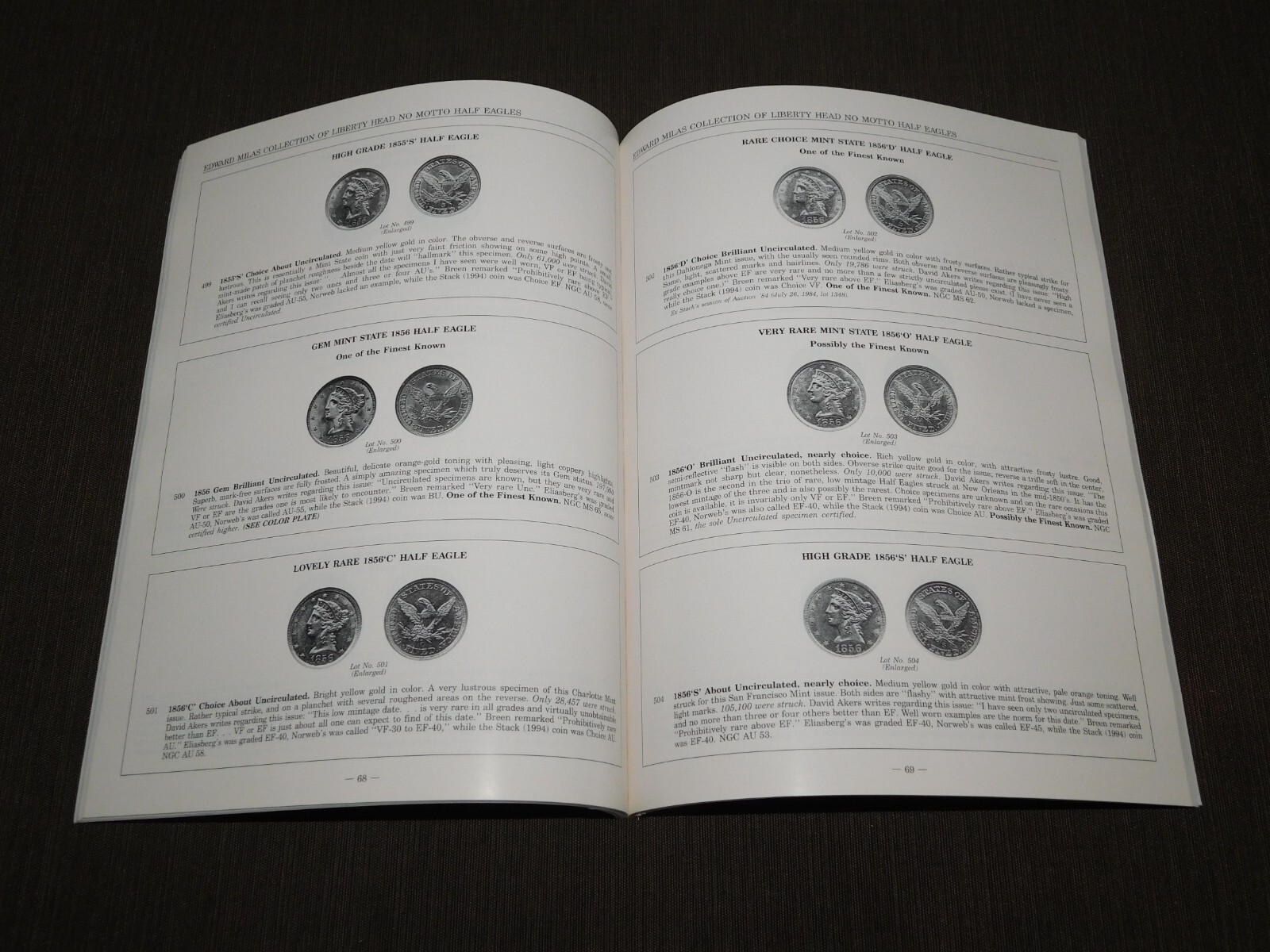 VINTAGE 1995 STACK’S U S COINS AUCTION CATALOGUE BOOK