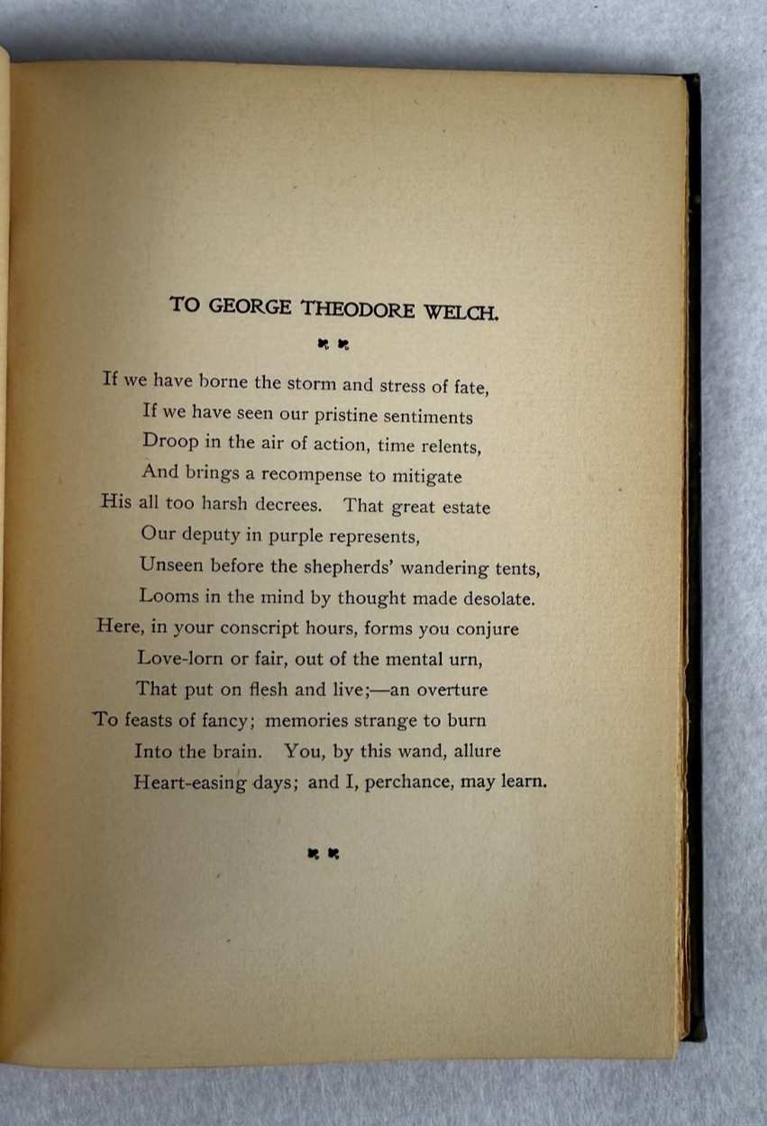 In Vales of Helikon Alfred Antoine Furman 1899 SIGNED 1st Poetry Book – RARE