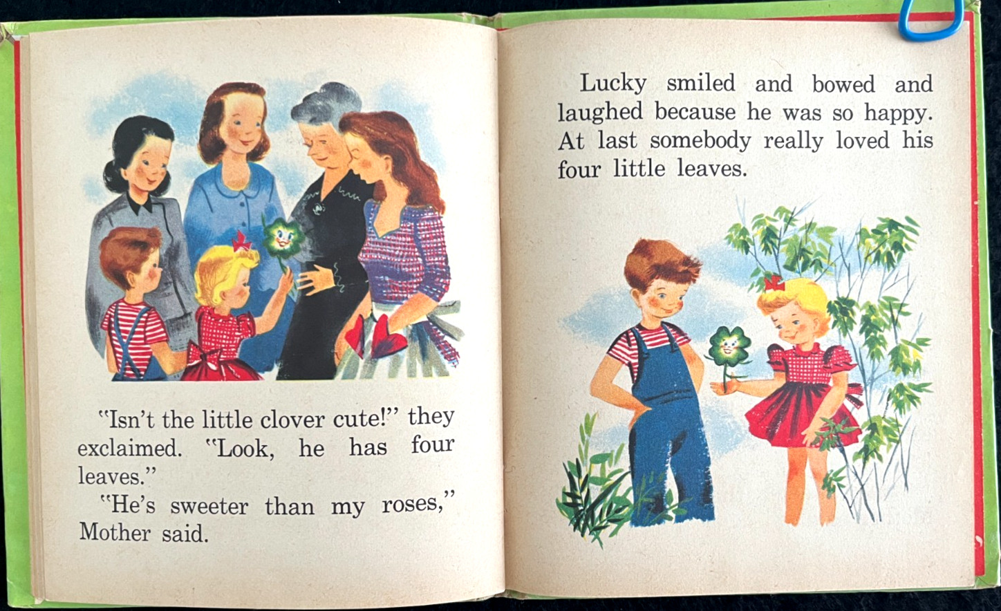 LUCKY FOUR LEAF CLOVER ~ 1st ed. children’s Whitman Tell-A-Tale Book, 36 pg. VG